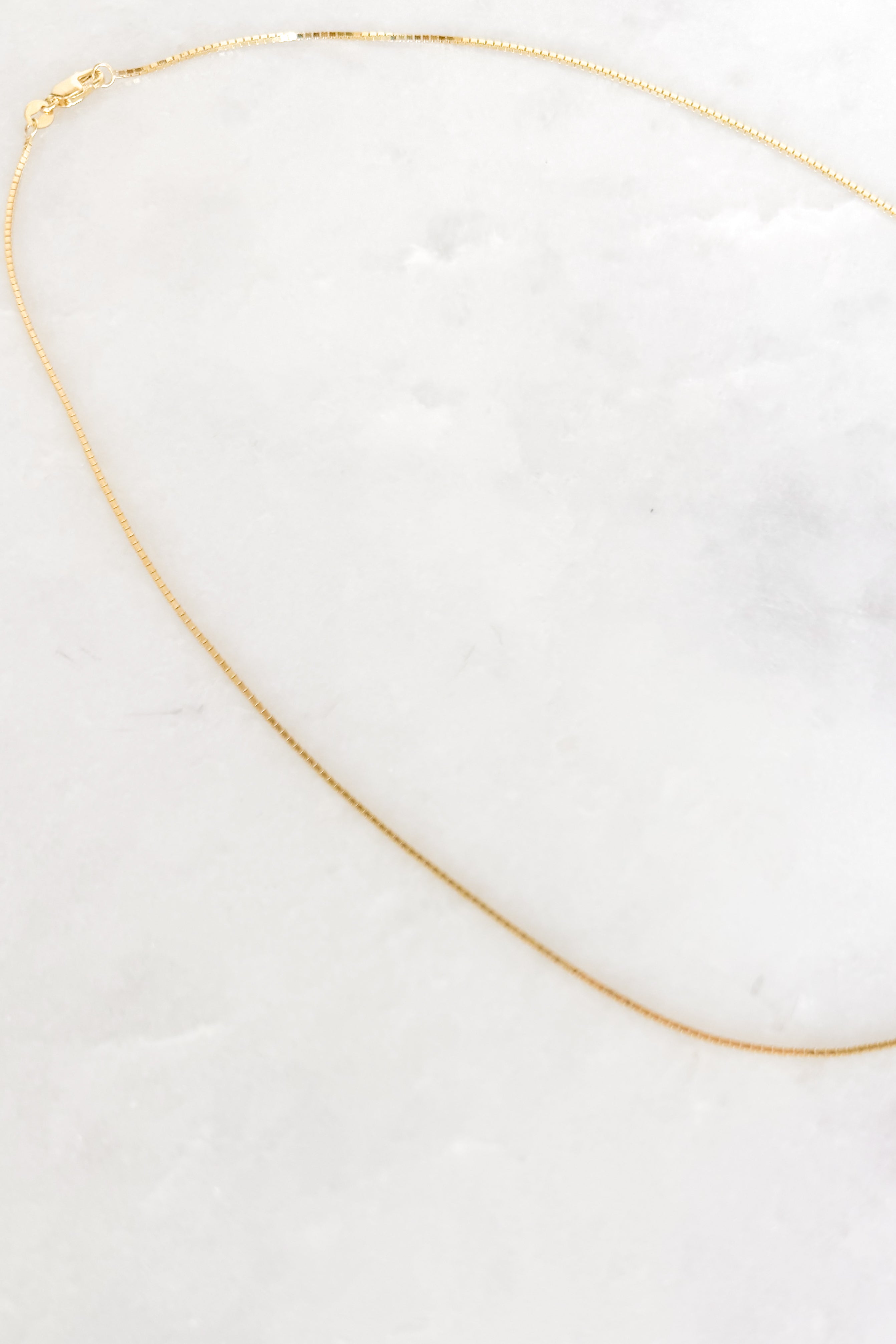 18" Skinny Box Chain Necklace