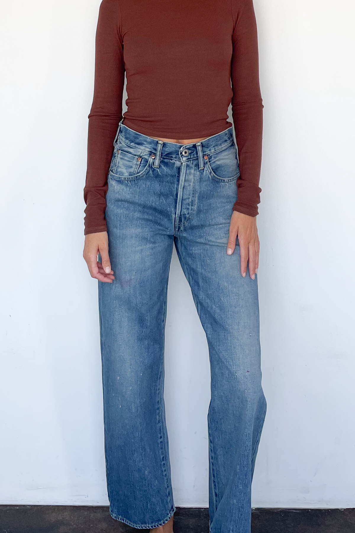 【YOURNUS】Pinter Gradient Crop Denim CHIMALA-