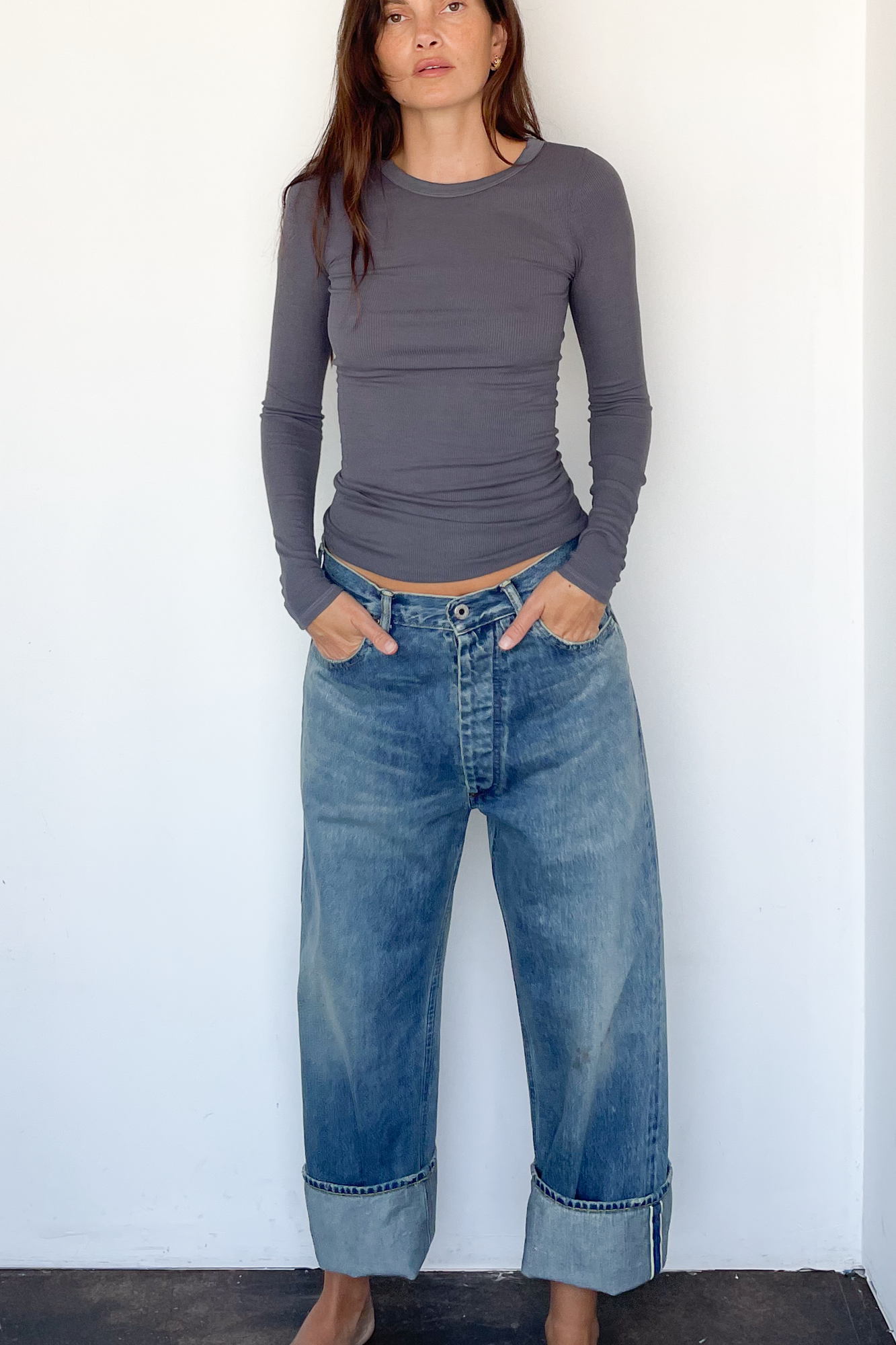 Deep Rise Baggy Cut Jean