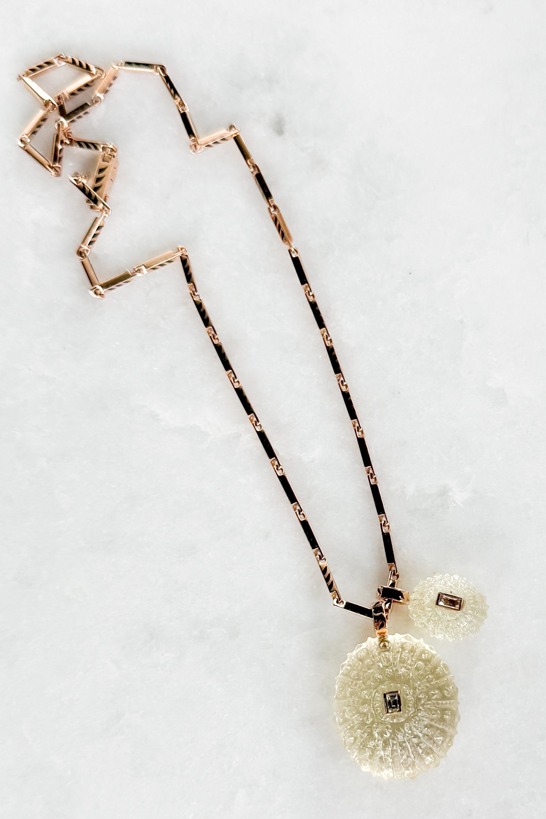 Petite Lemon Quartz Sea Urchin with Beryl Charm