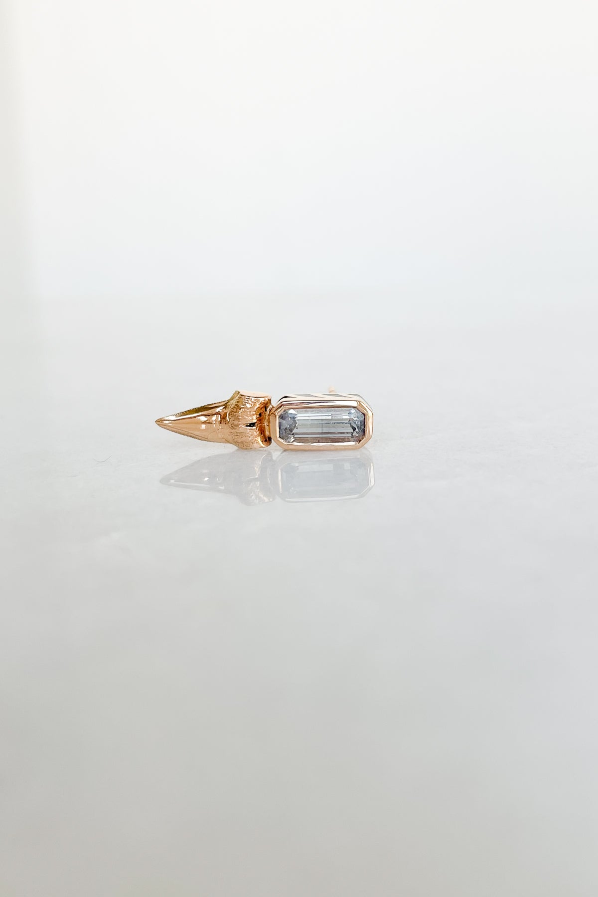 Sapphire Shark Tooth Earring