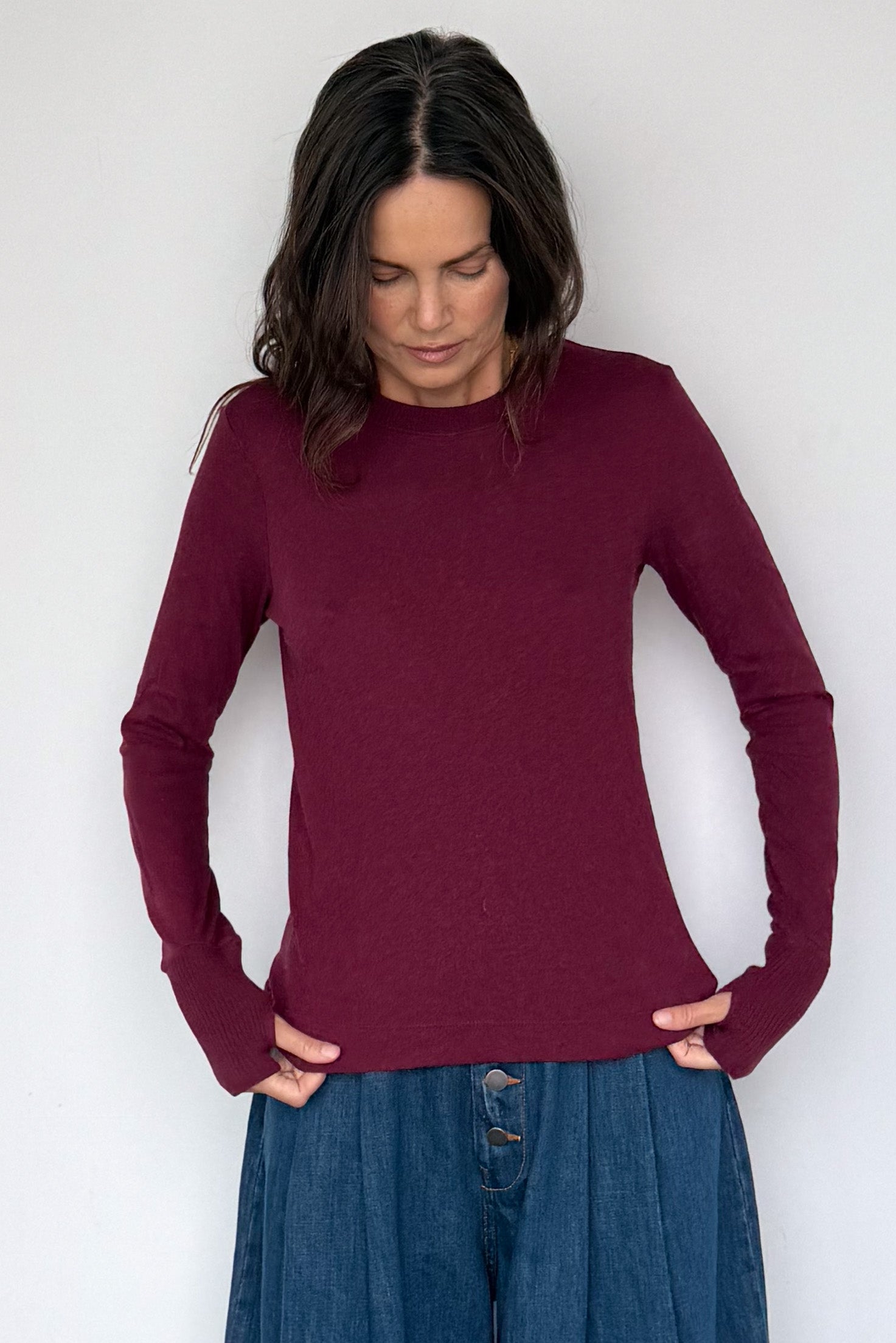 Cashmere Cuffed Crewneck