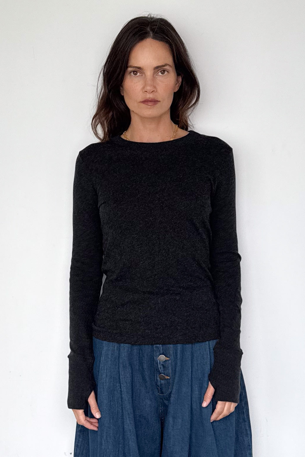 Cashmere Cuffed Crewneck