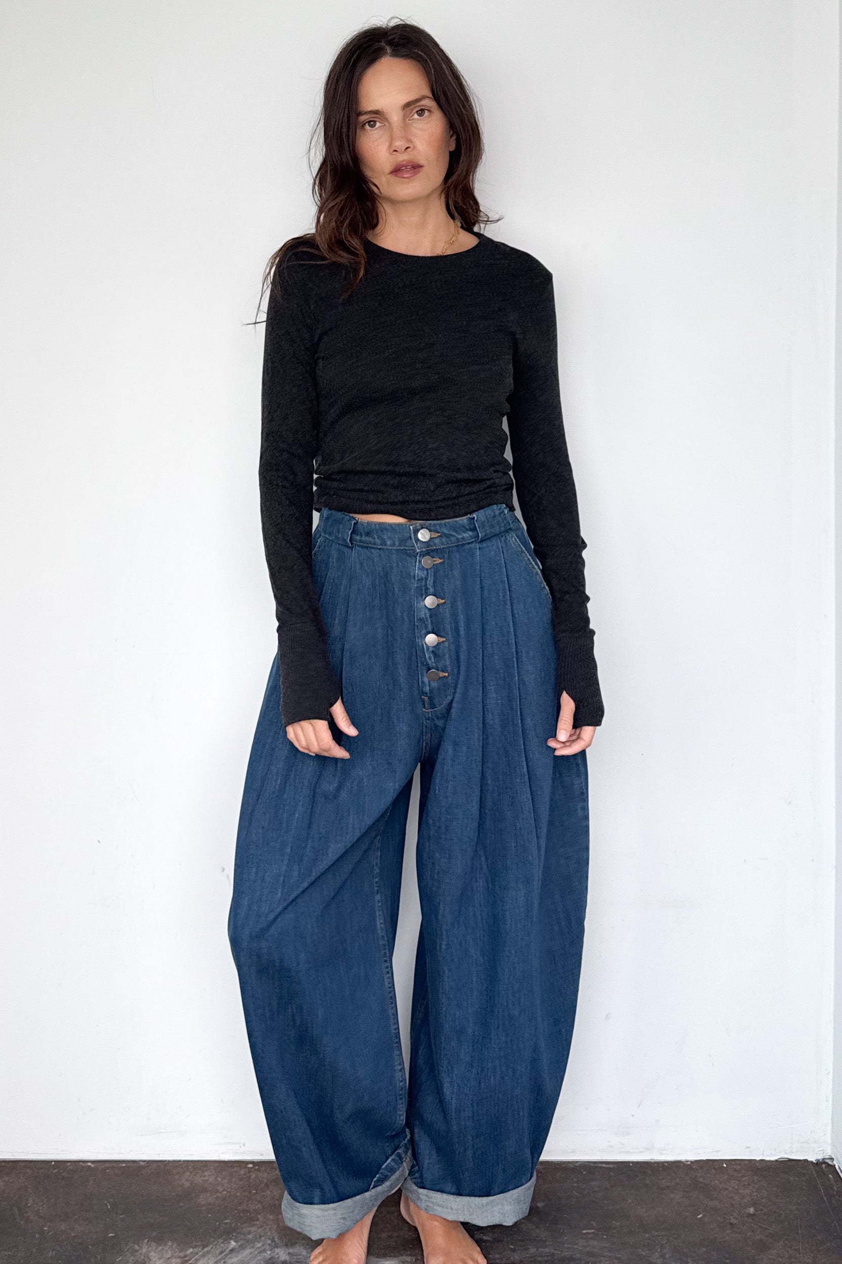 Cashmere Cuffed Crewneck