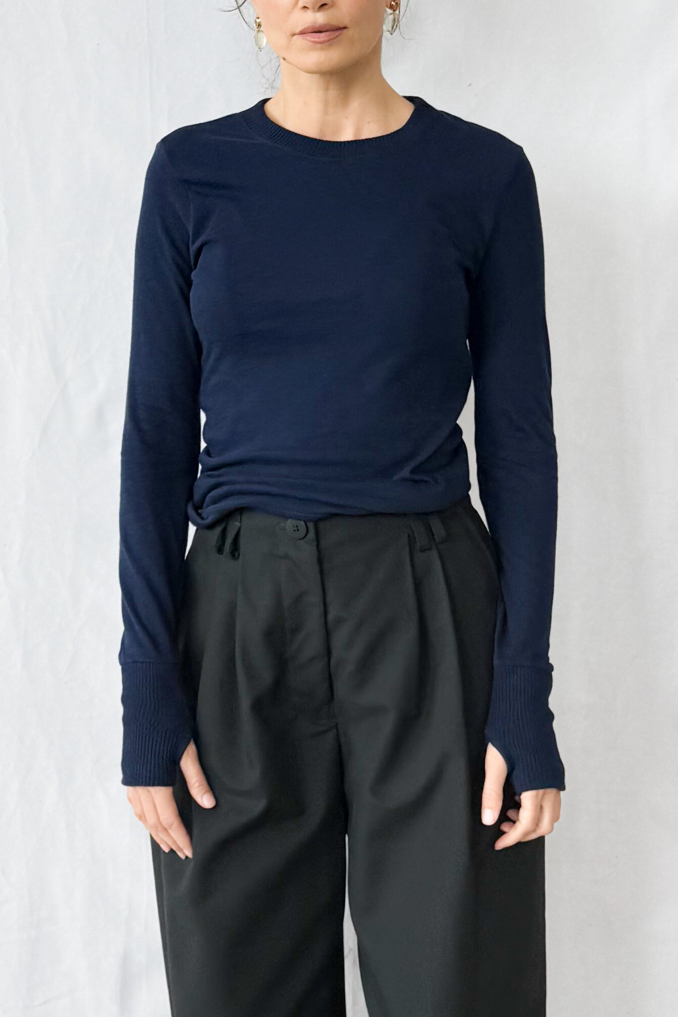 Cashmere Cuffed Crewneck
