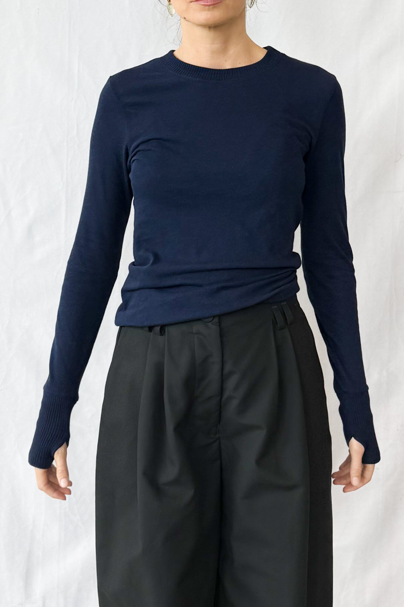 Cashmere Cuffed Crewneck