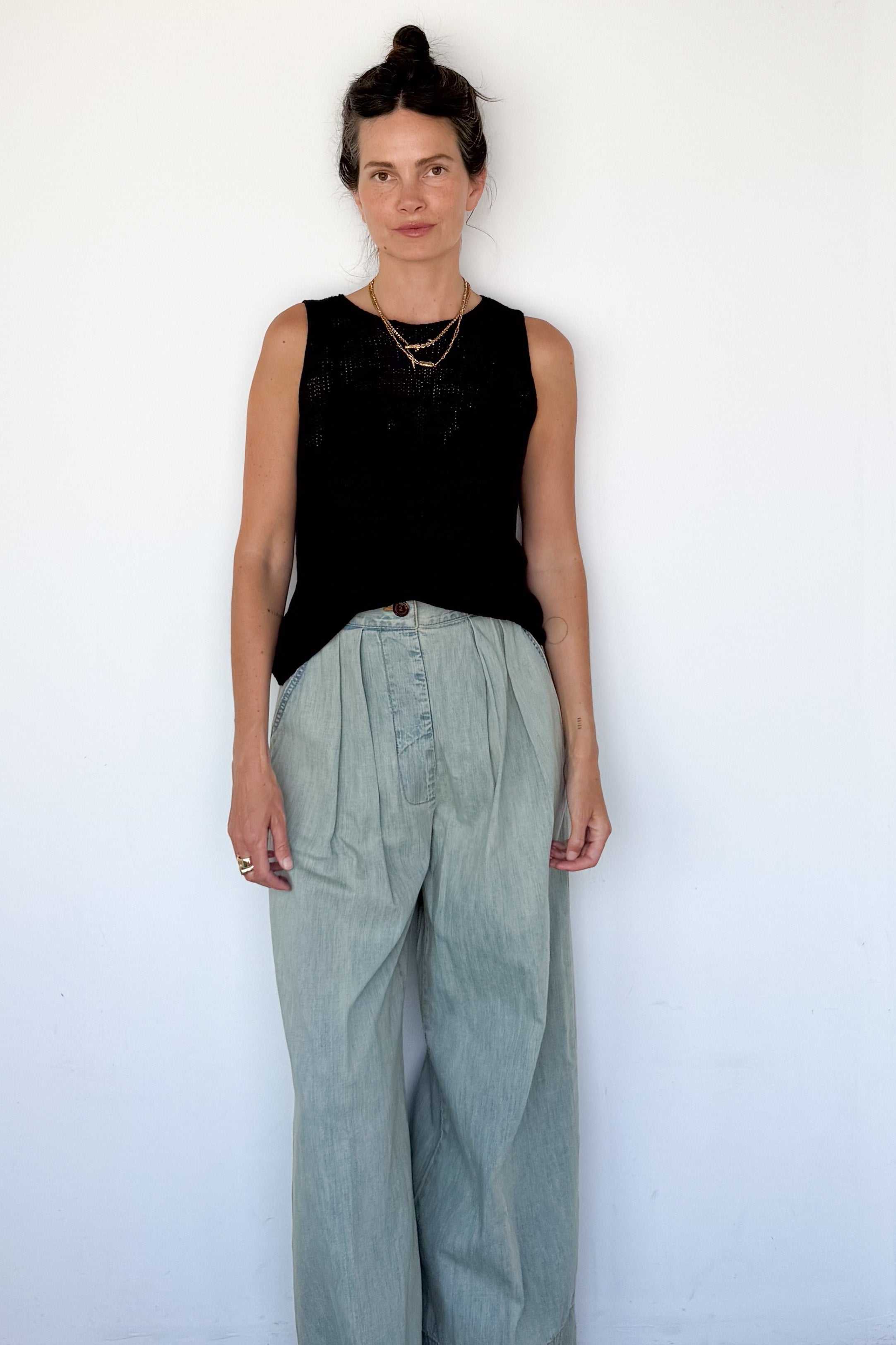 Linen Open Knit Tank