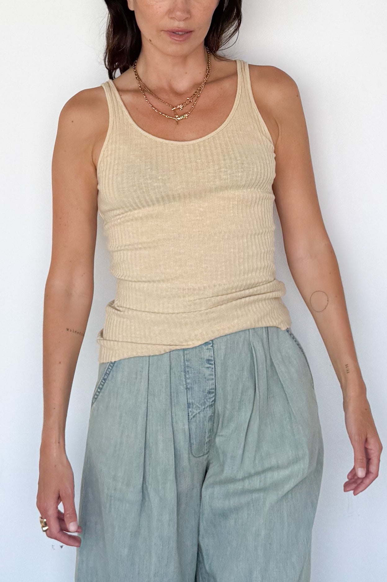 Military Rib Slim Tank