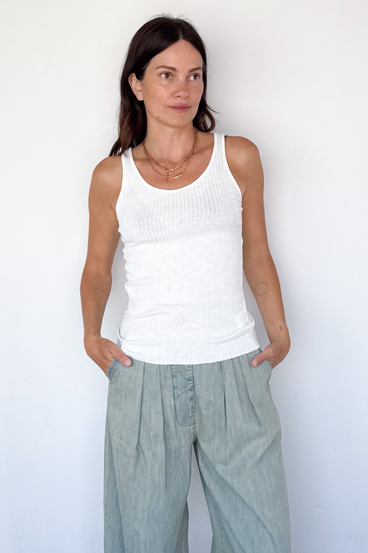 Military Rib Slim Tank