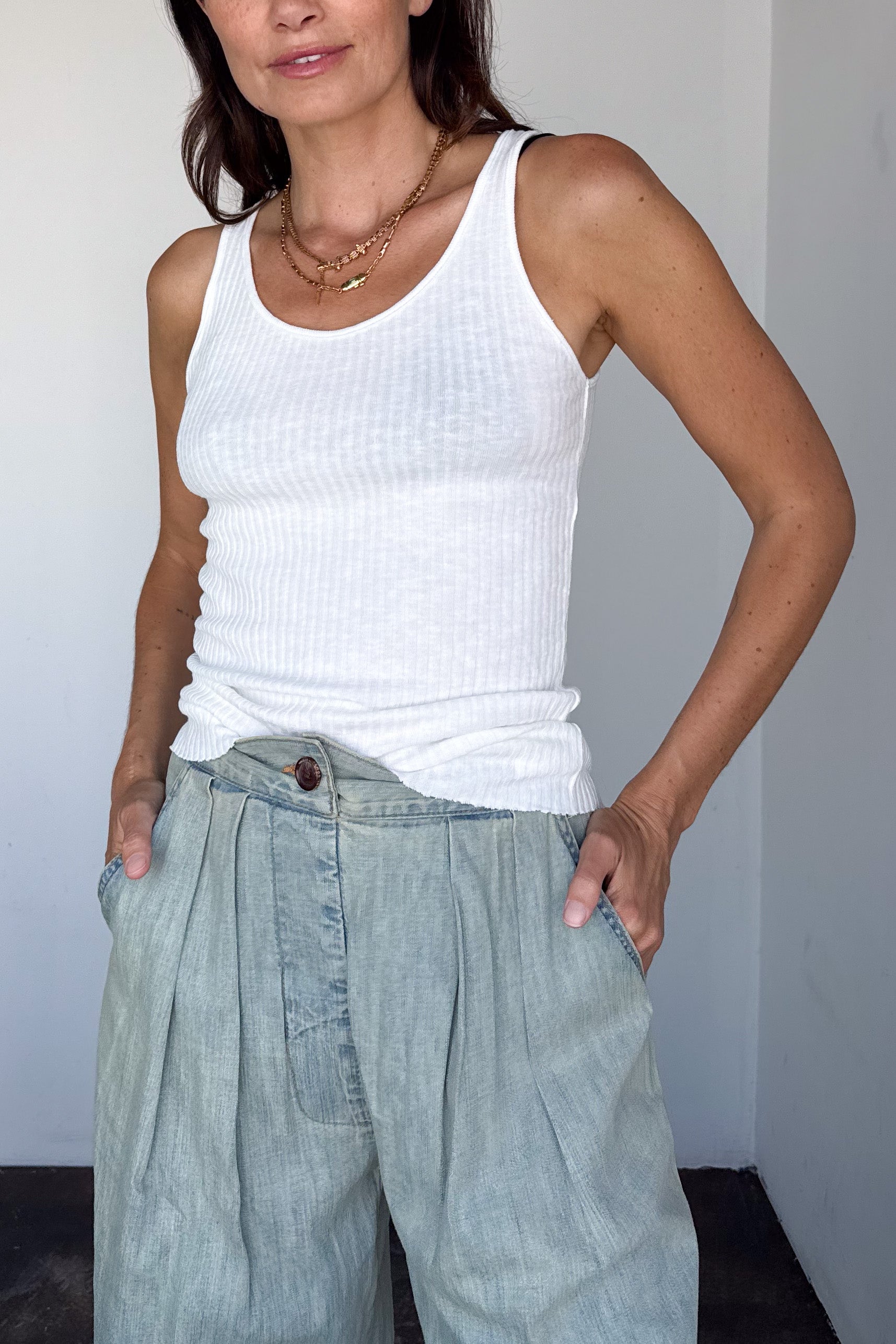 Military Rib Slim Tank