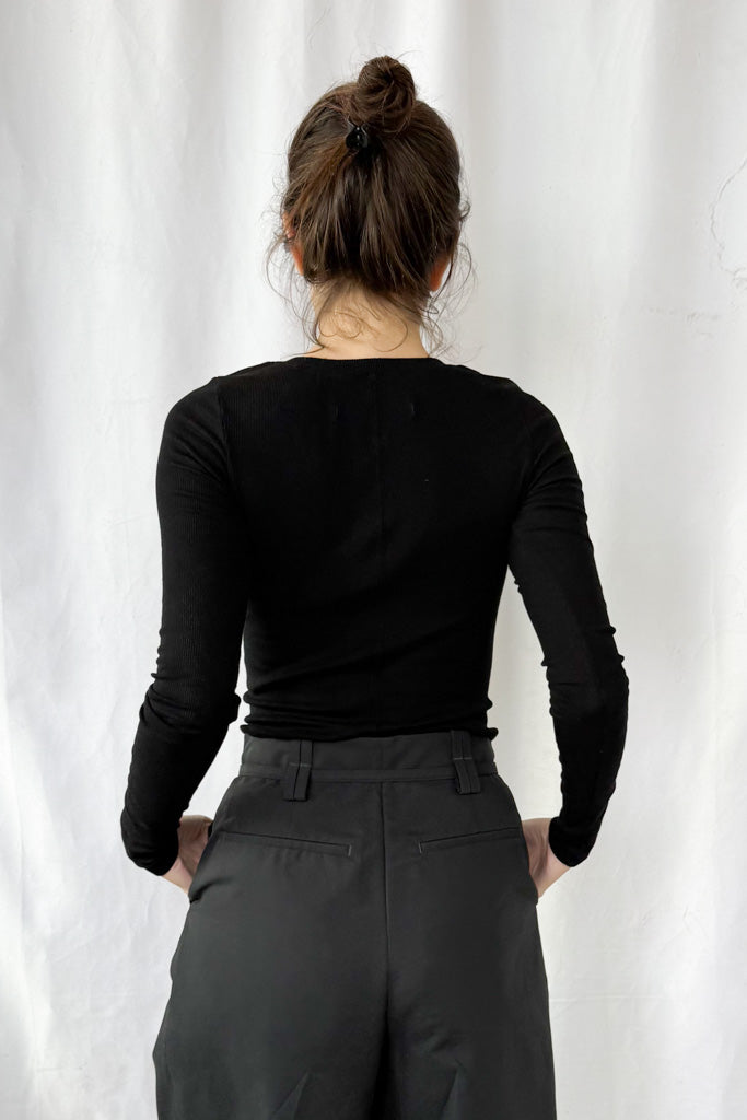 Silk Rib Essential Cardigan