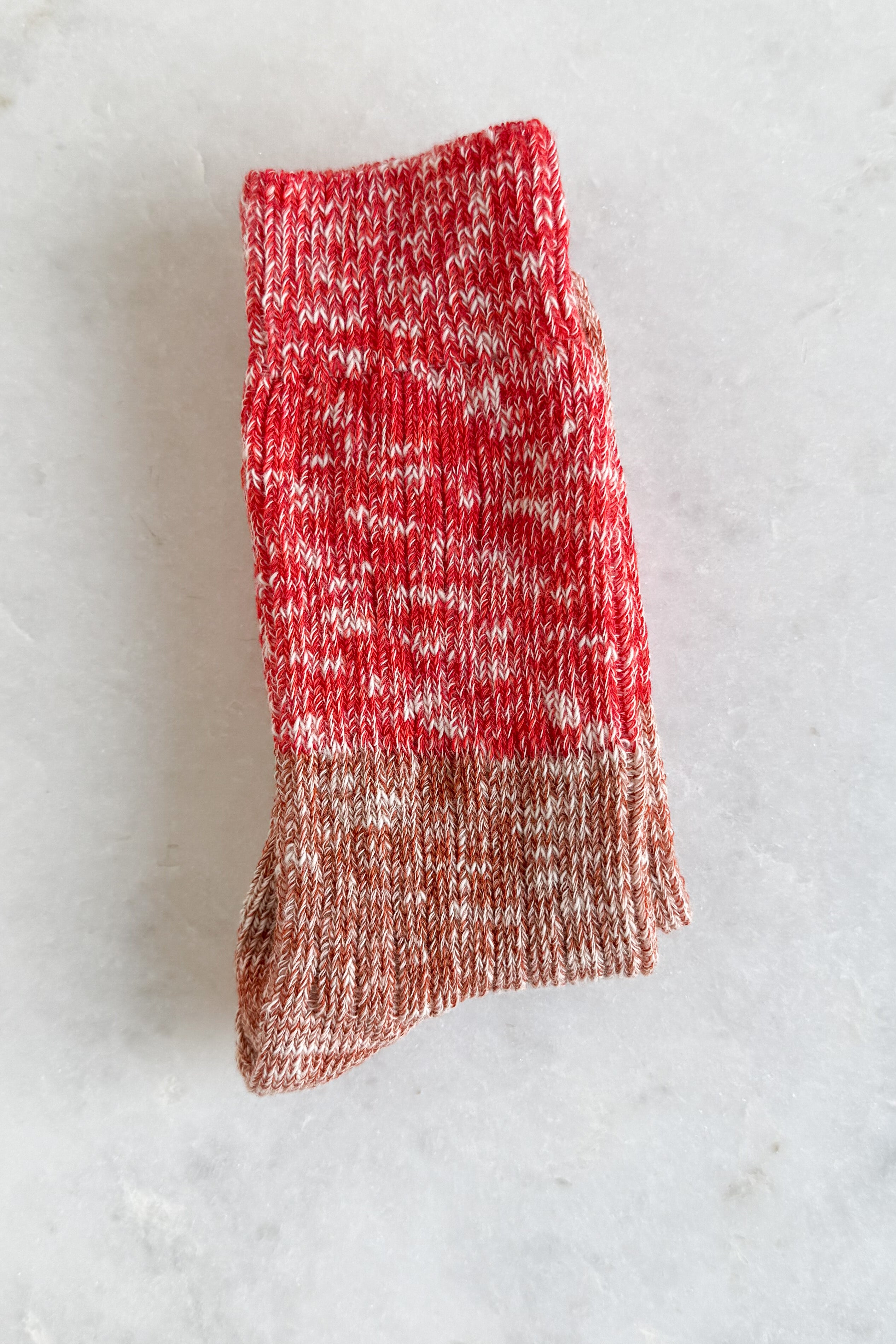 Orange & Pink Melange Socks