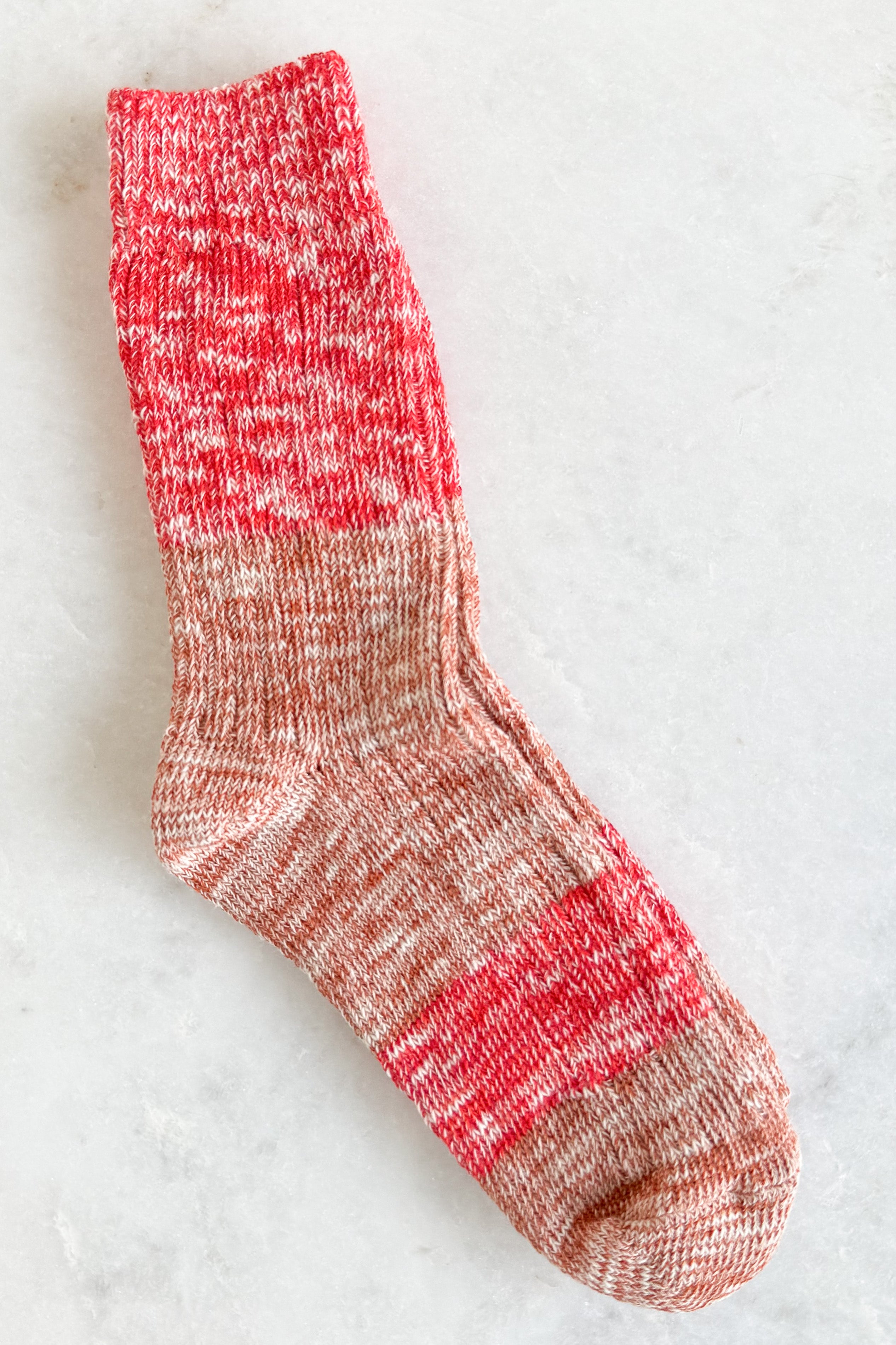 Orange & Pink Melange Socks