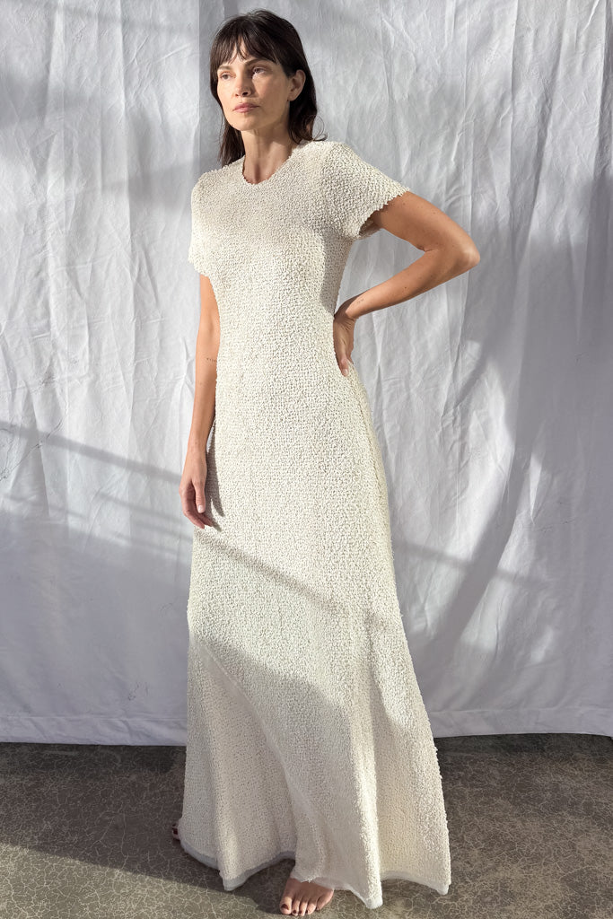 Julia Boucle Dress Cream / M