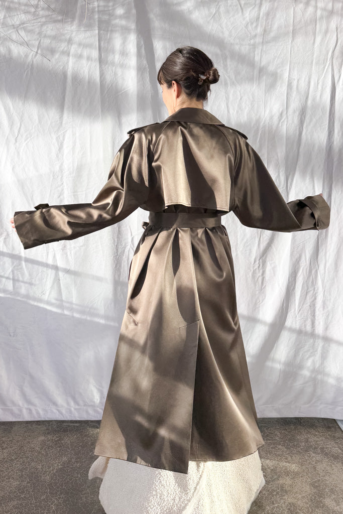 Maggie Silk Trench Coat