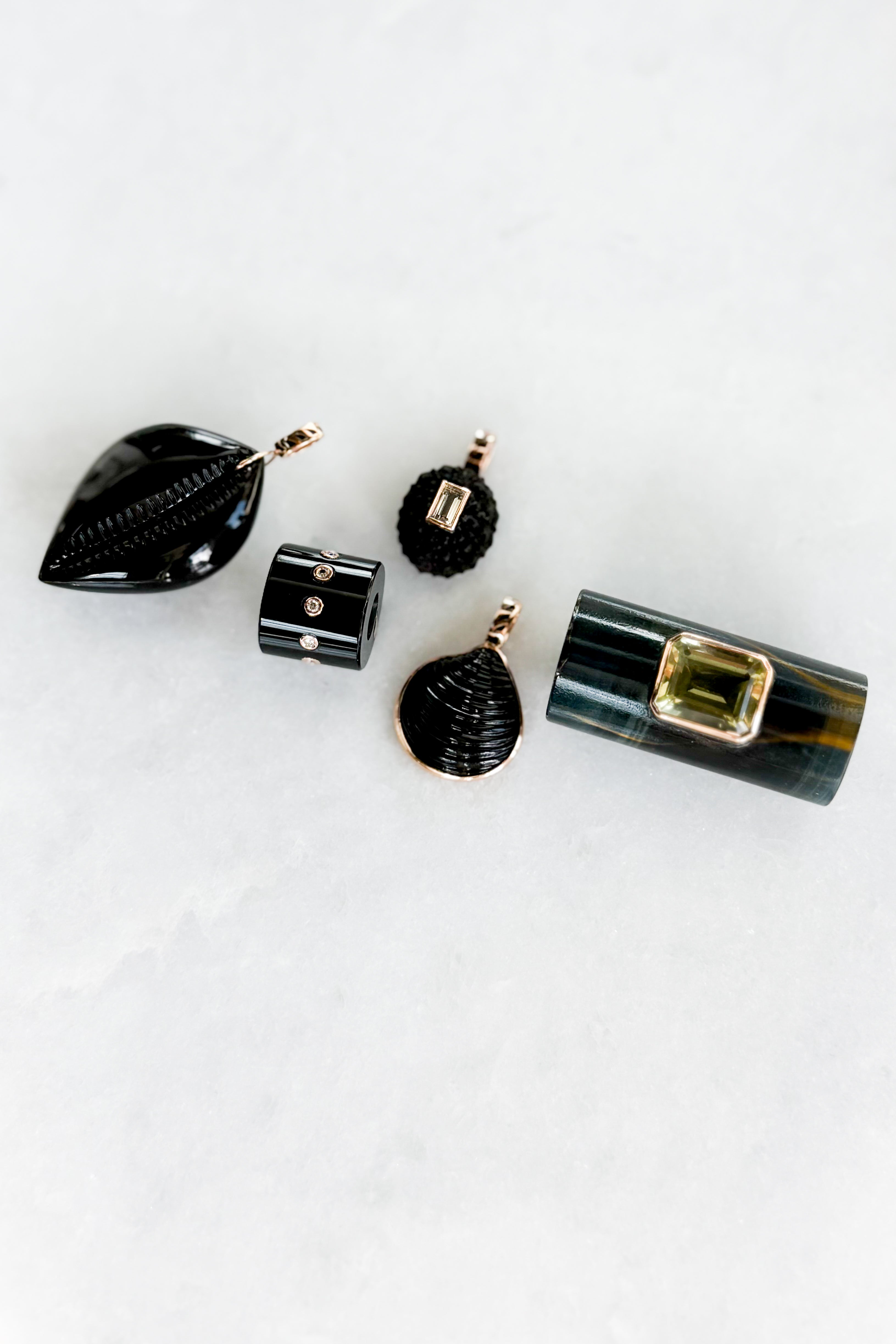 Blue Tiger Eye Long Bead with Lemon Quartz