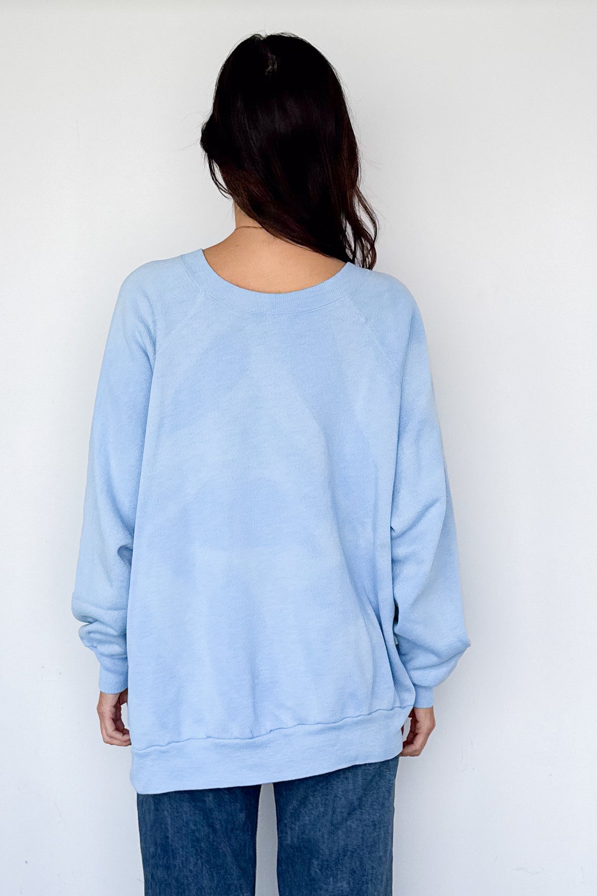 Lucky Duck Sweatshirt - LARGE Baby Blue