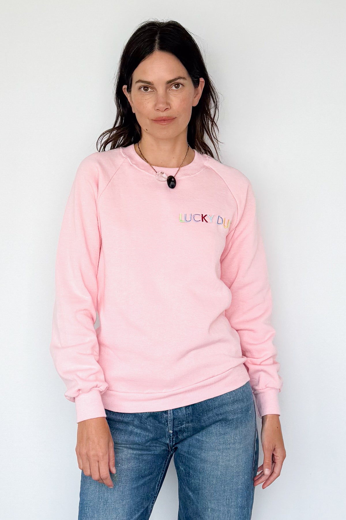 Lucky Duck Sweatshirt - XXS Peachy Pink