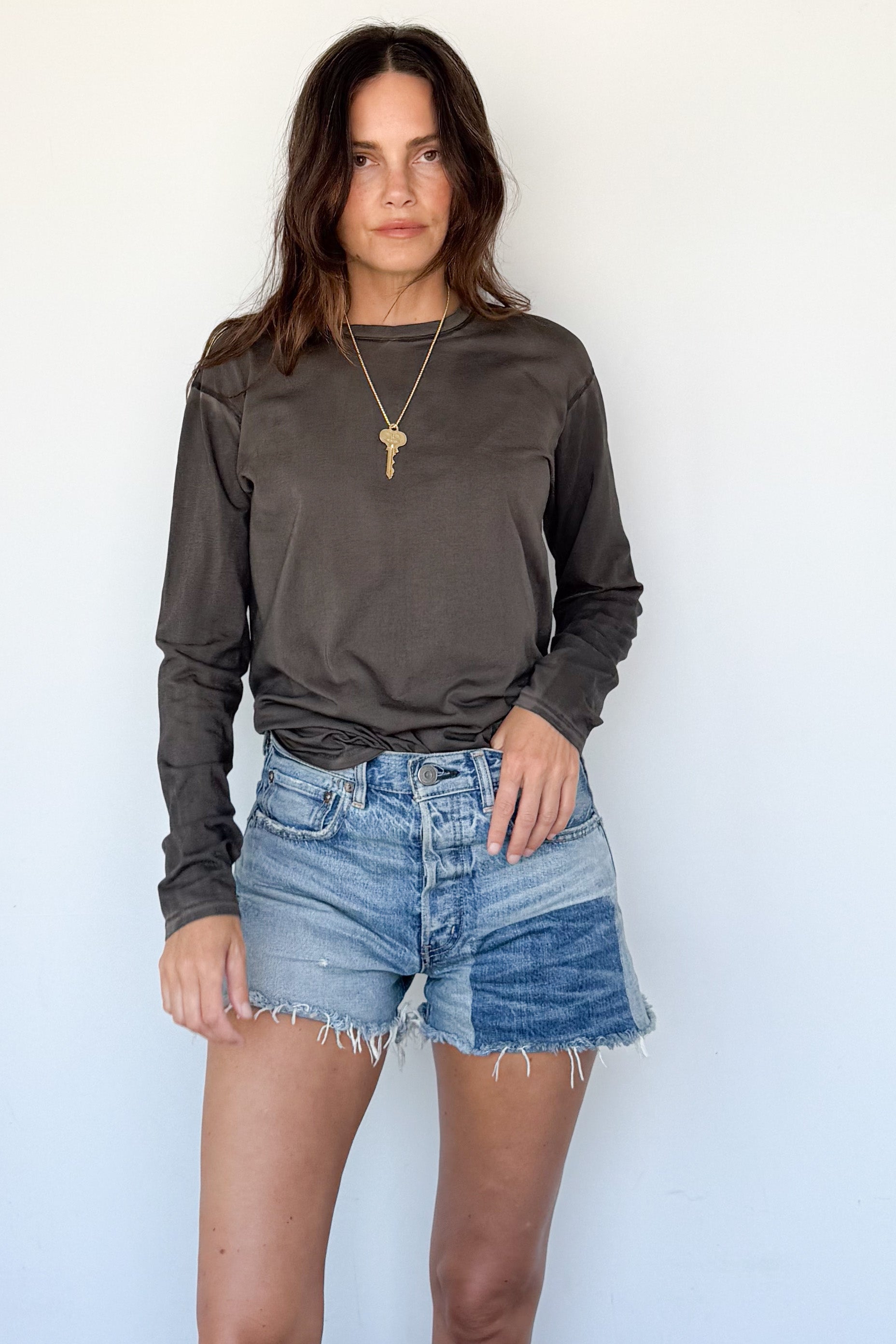 Bias Long Sleeve Tee