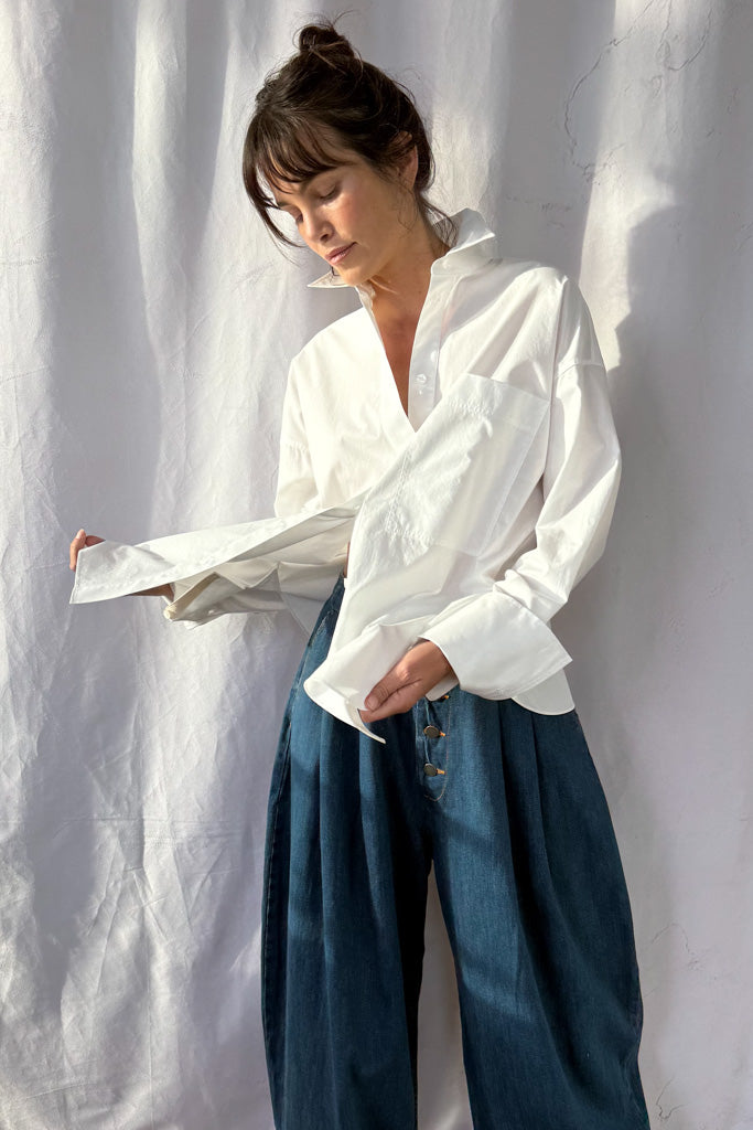 Poplin Button Up Shirt