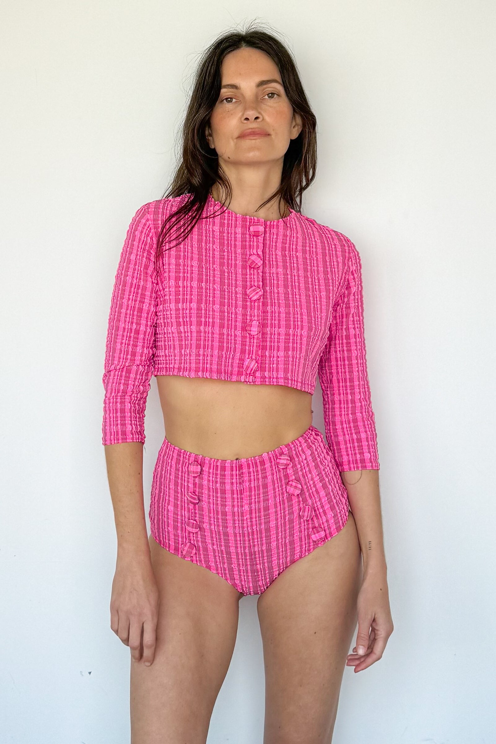 Seersucker Swim Cardigan