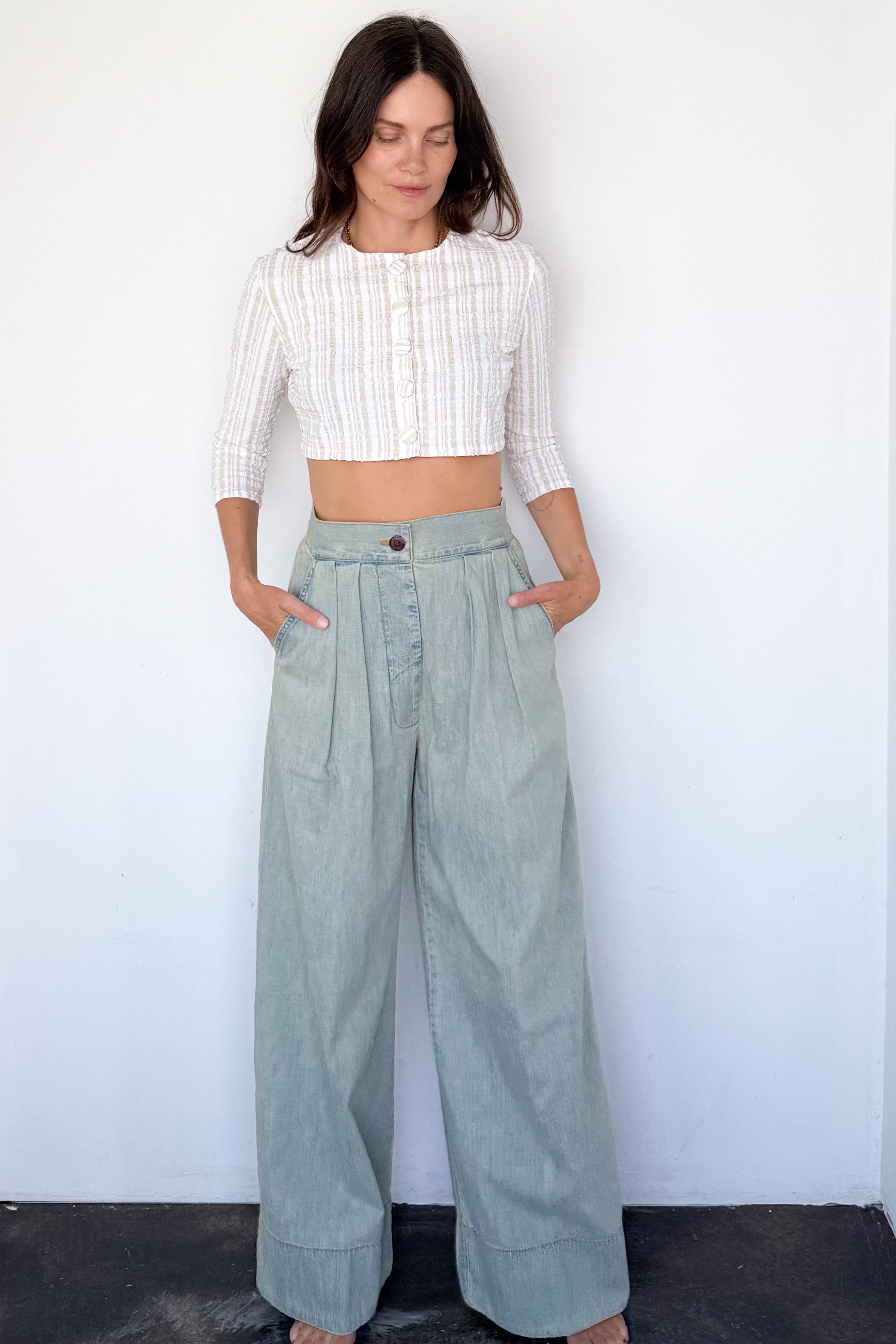 Seersucker Swim Cardigan