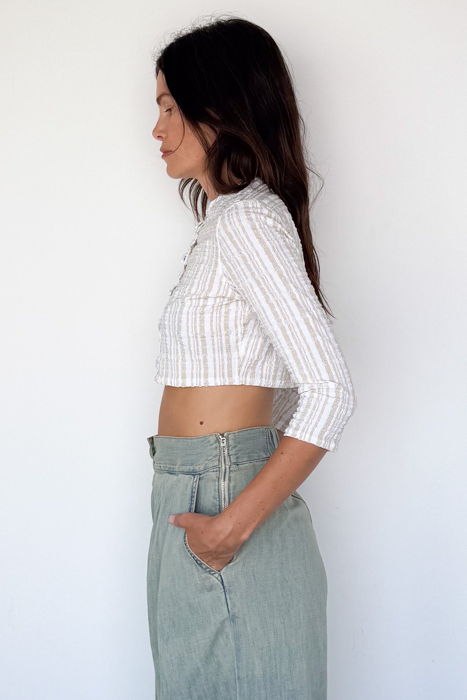 Seersucker Swim Cardigan