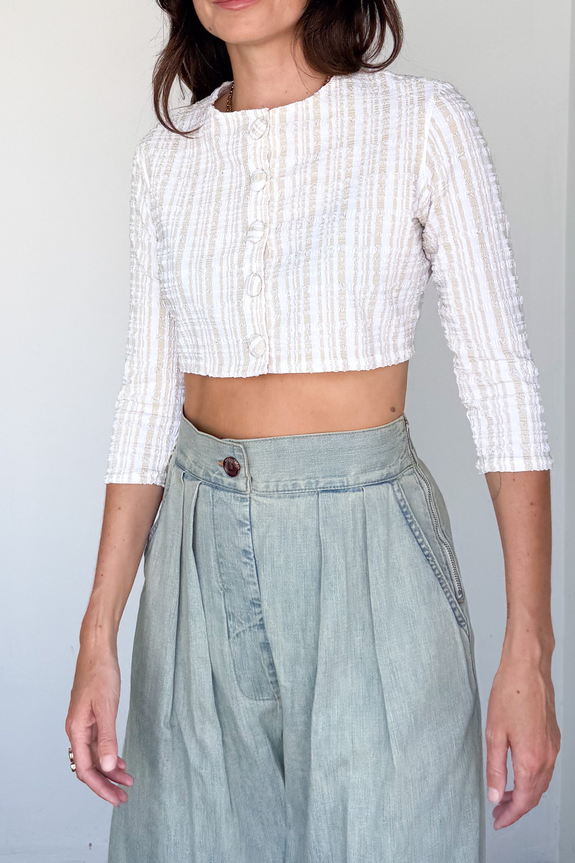 Seersucker Swim Cardigan