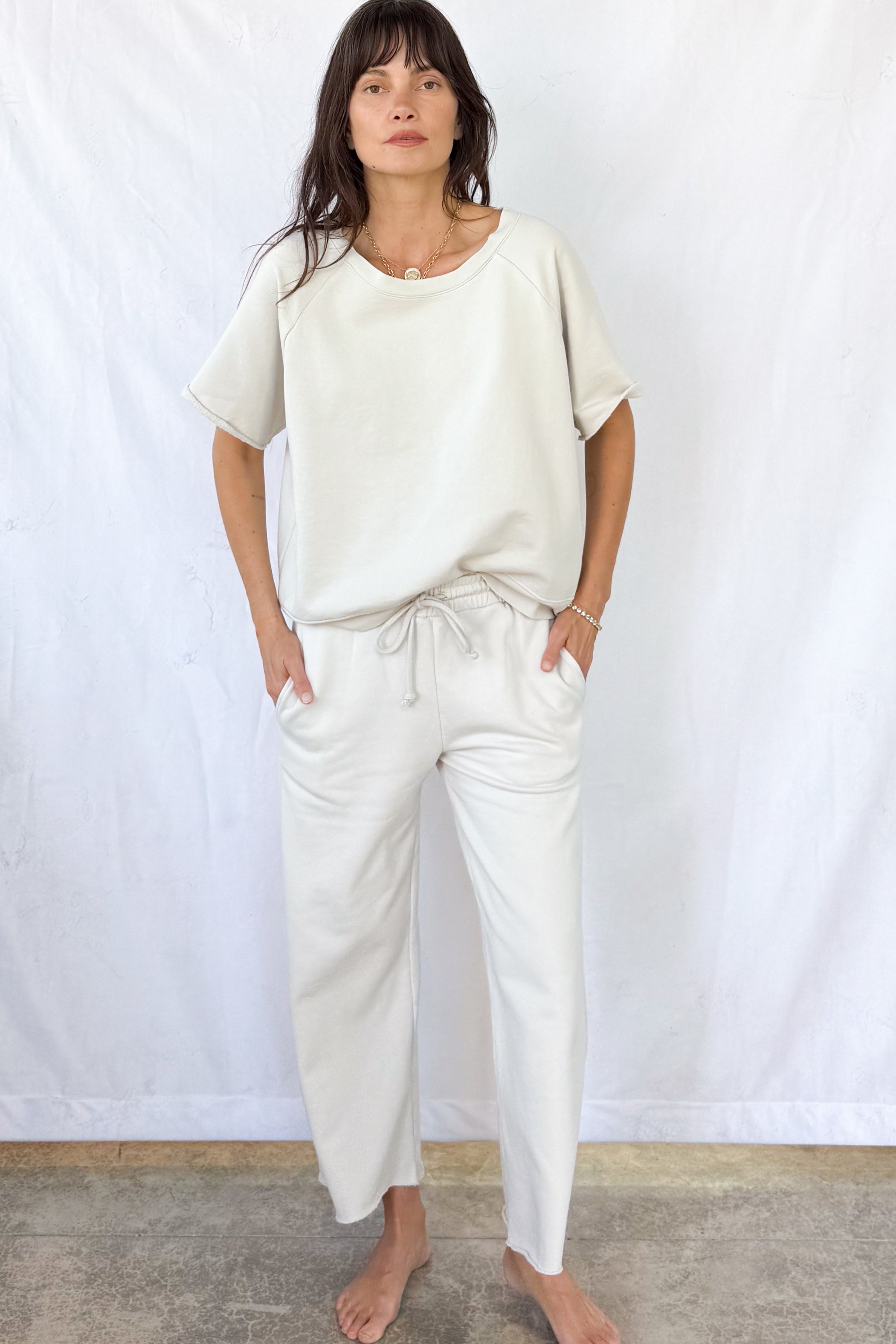 Fleece Short Sleeve Sweatshirt