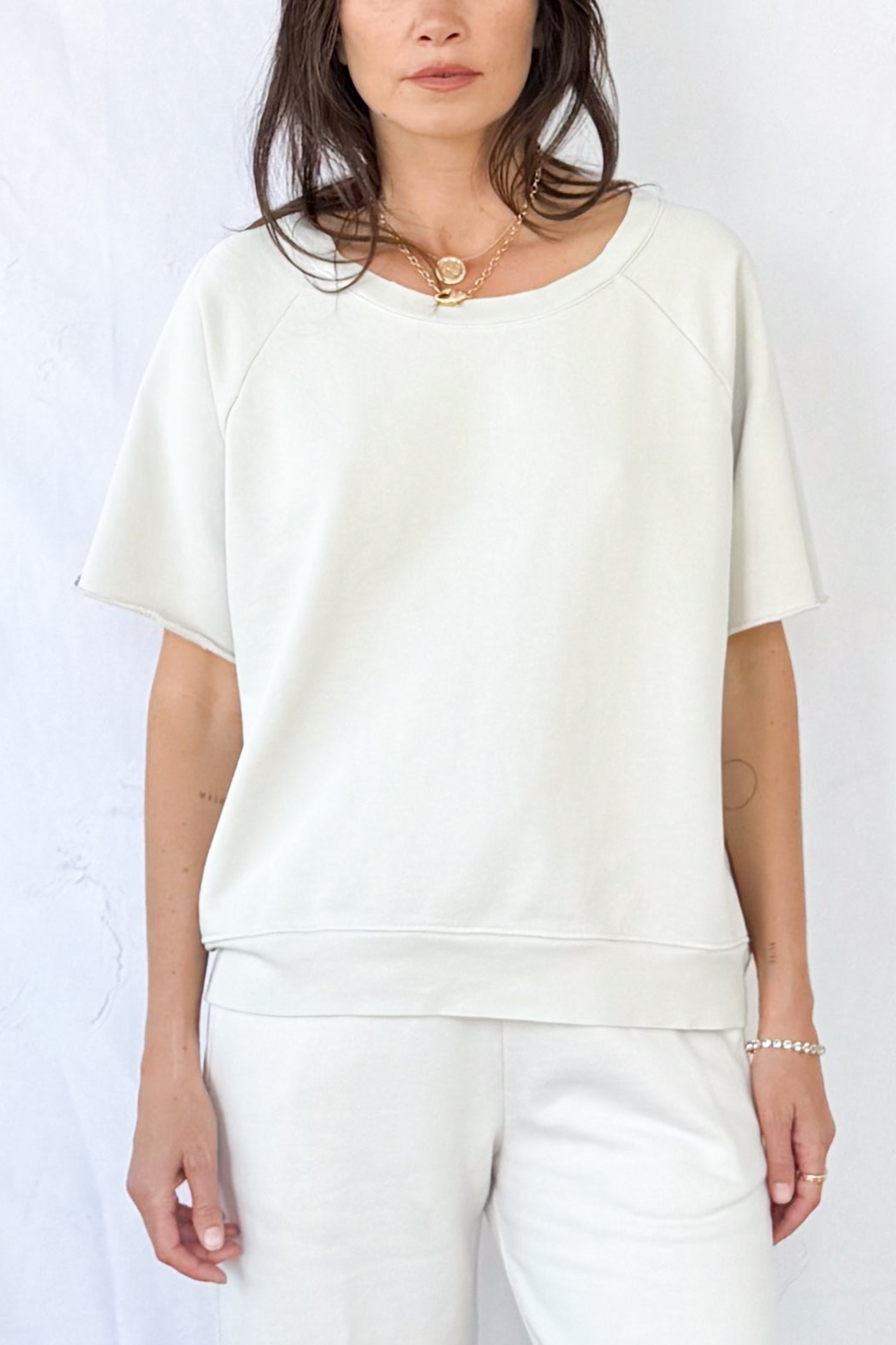 Fleece Short Sleeve Sweatshirt