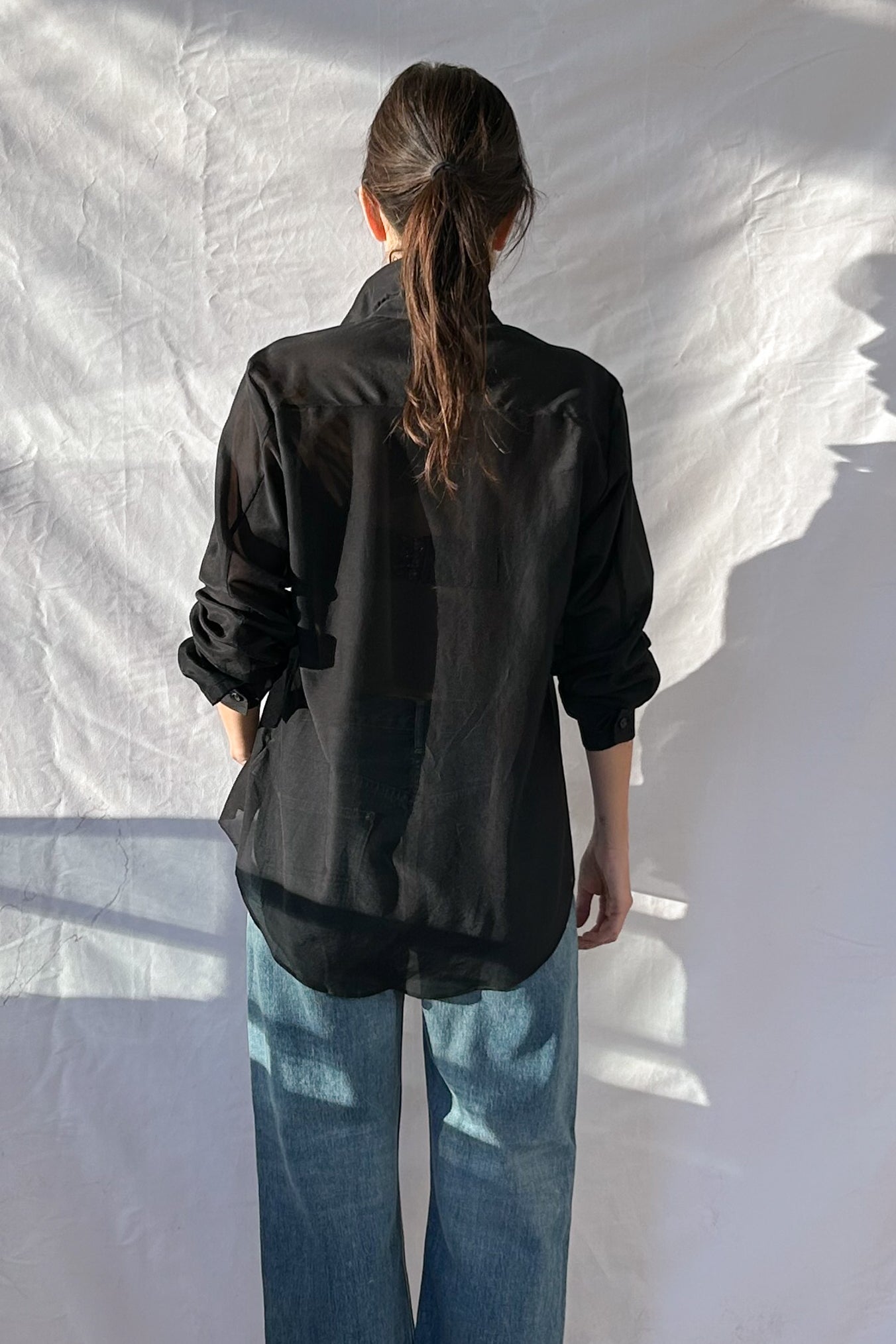 Sheer Button Down Shirt