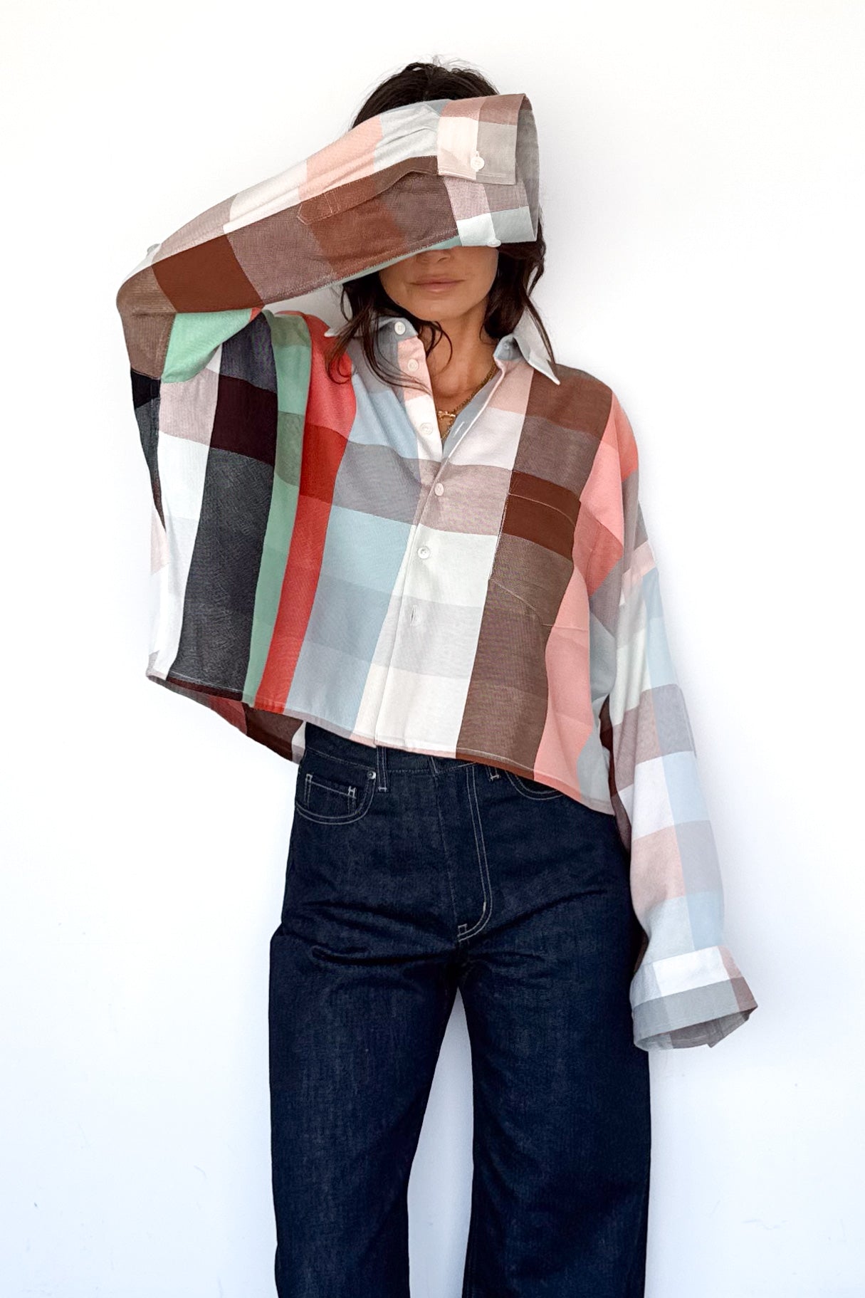 Cropped Button Down Shirt