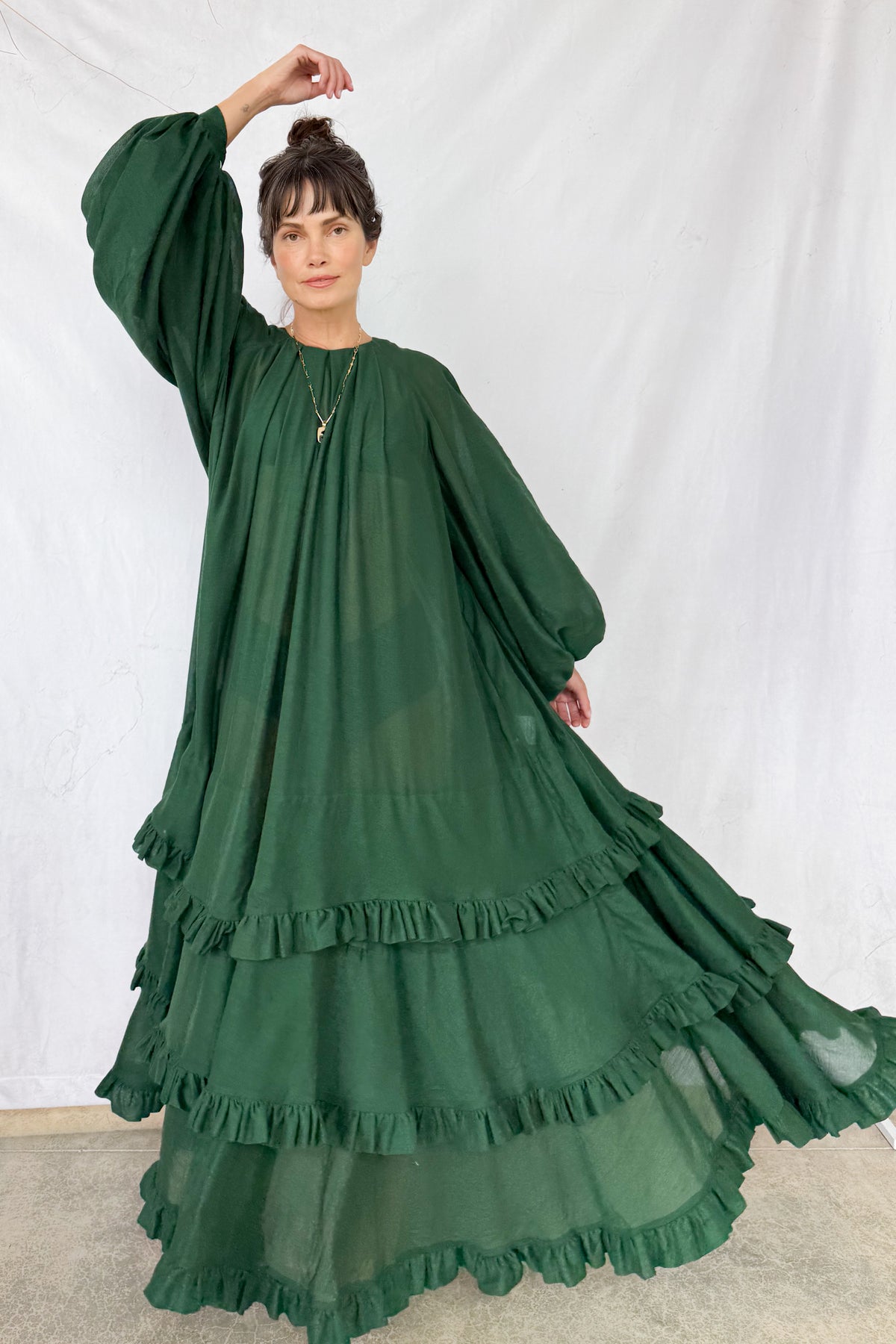 The Tiered Touareg Dress : Pine S
