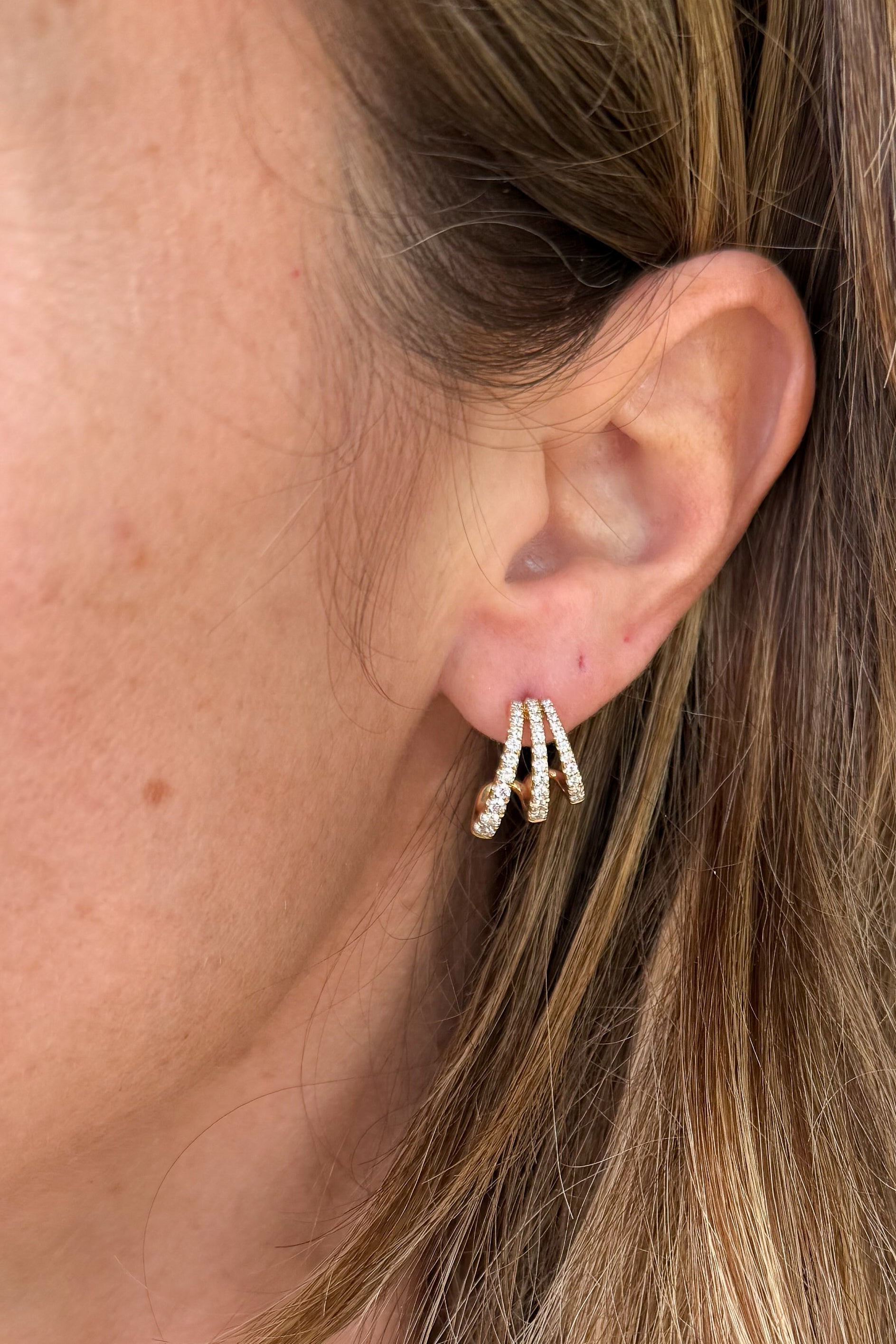 Diamond Cuff Earrings