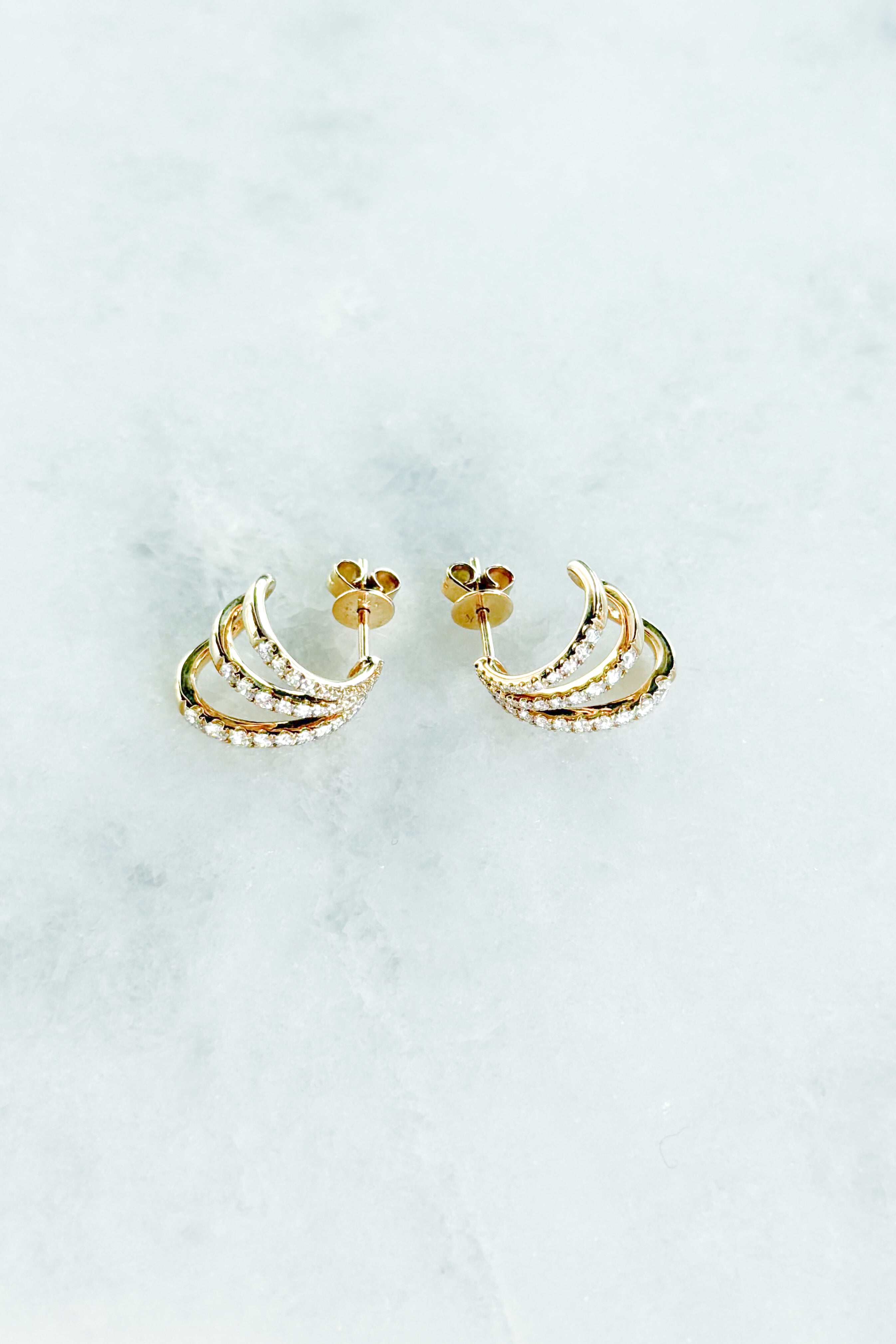 Diamond Cuff Earrings