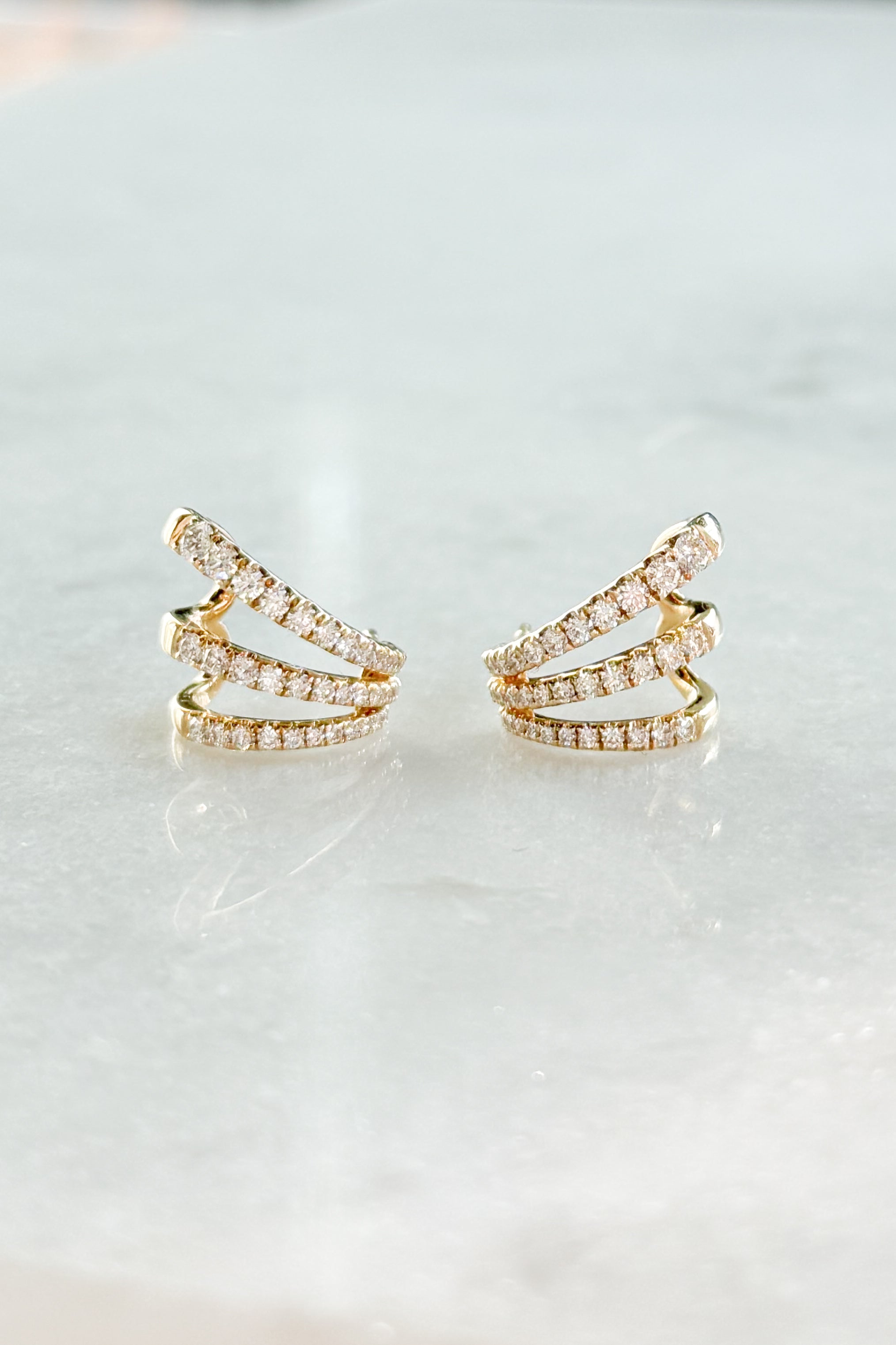 Diamond Cuff Earrings
