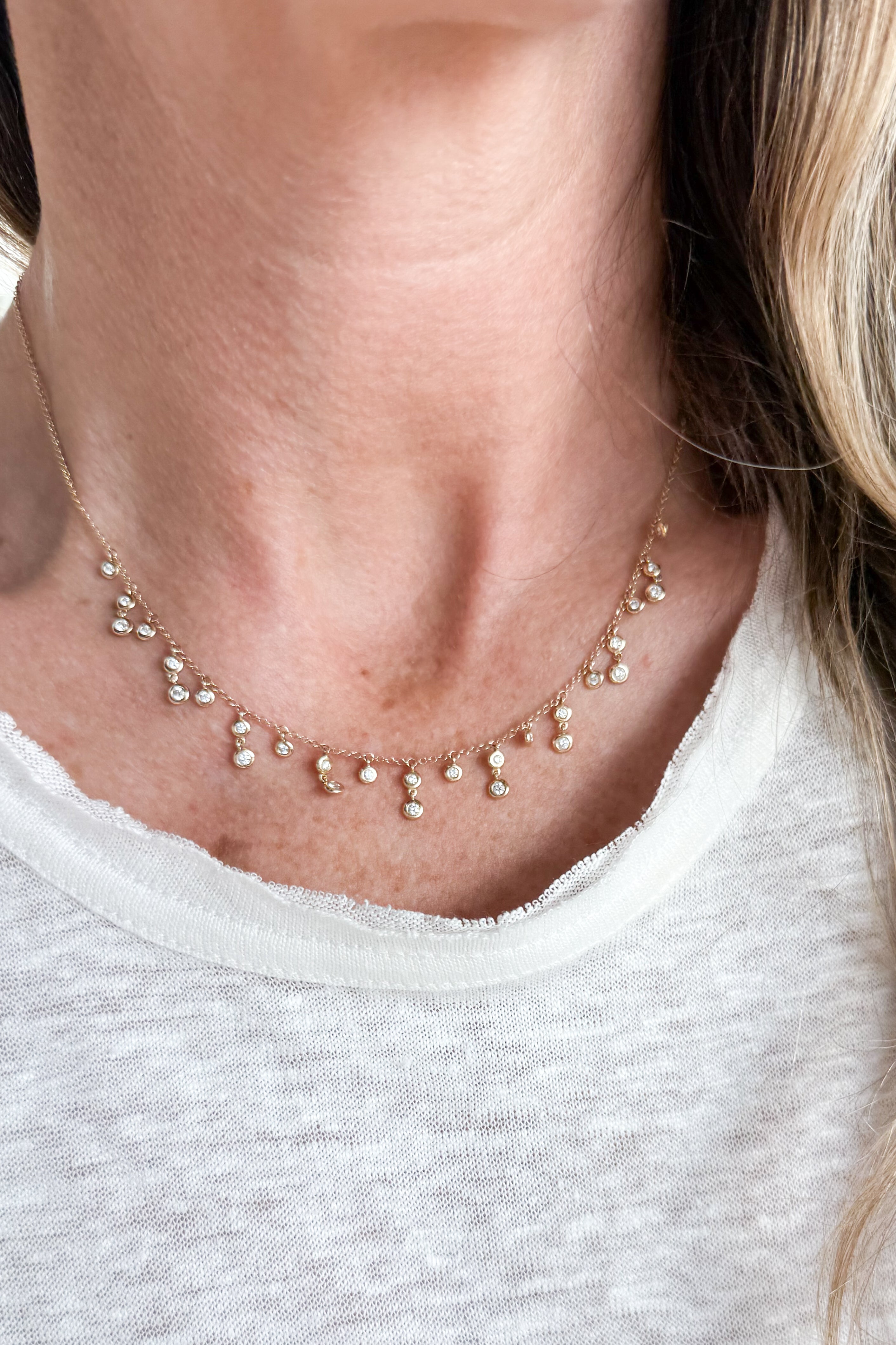 Diamond Drops Necklace