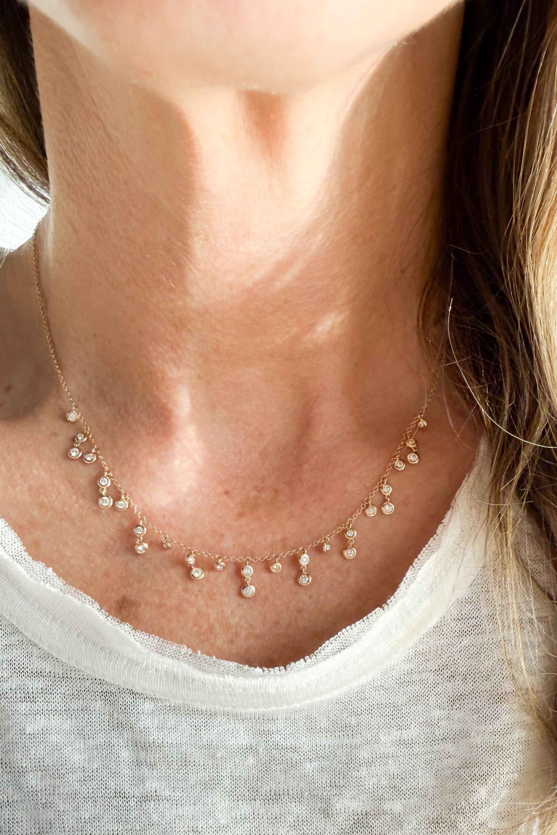 Diamond Drops Necklace