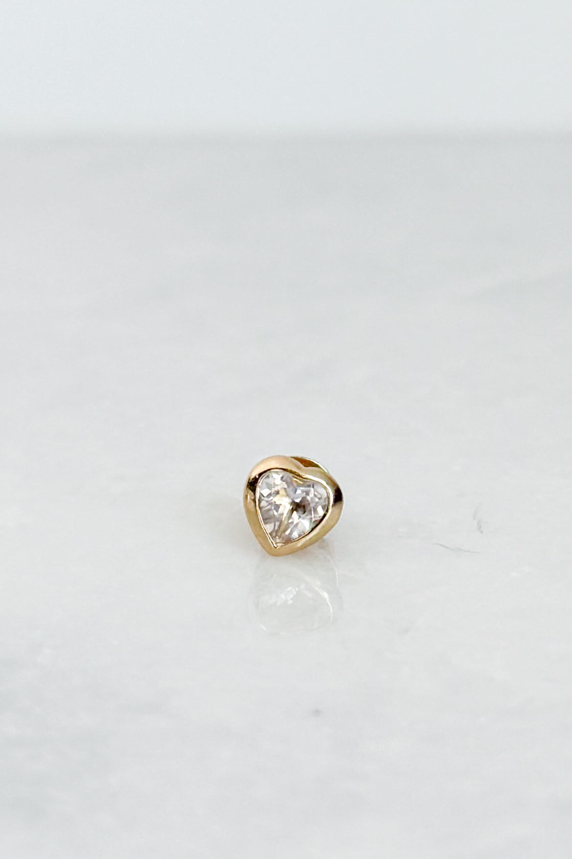 Diamond Heart Stud Earring