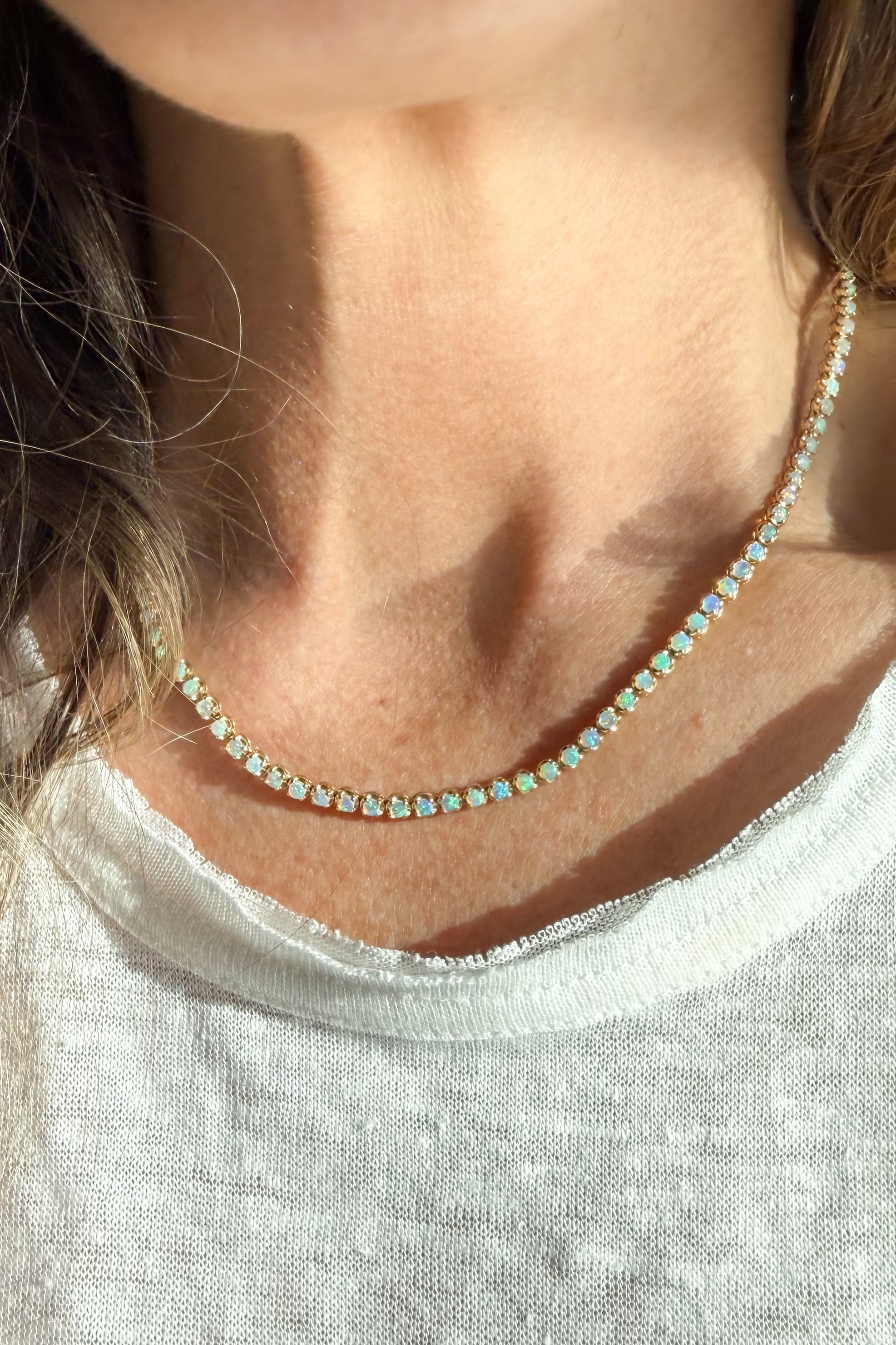 Opal Tennis Necklace