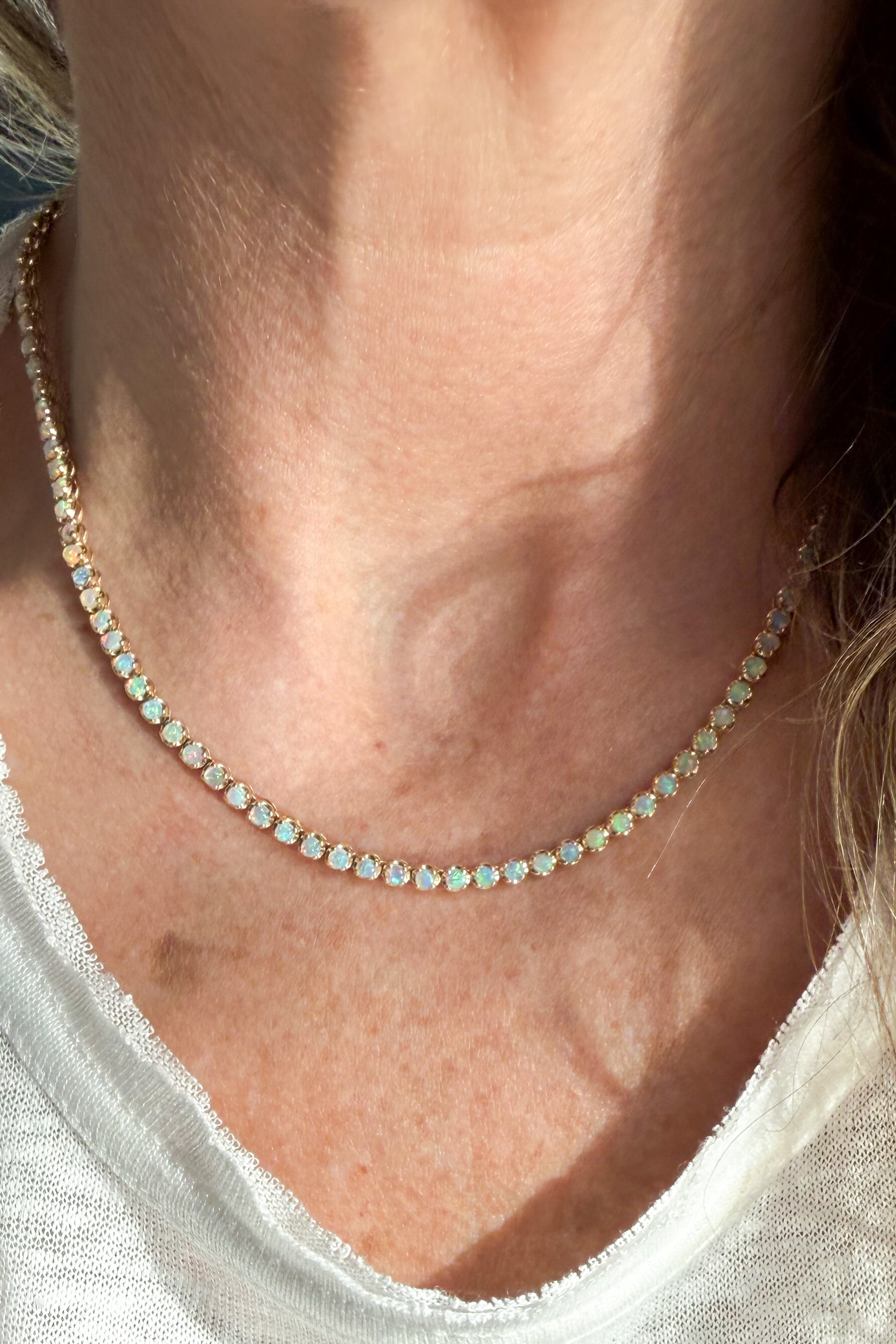 Opal Tennis Necklace