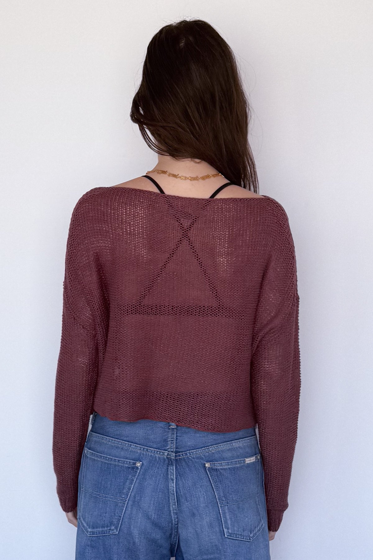 Linen Open Knit Sweater