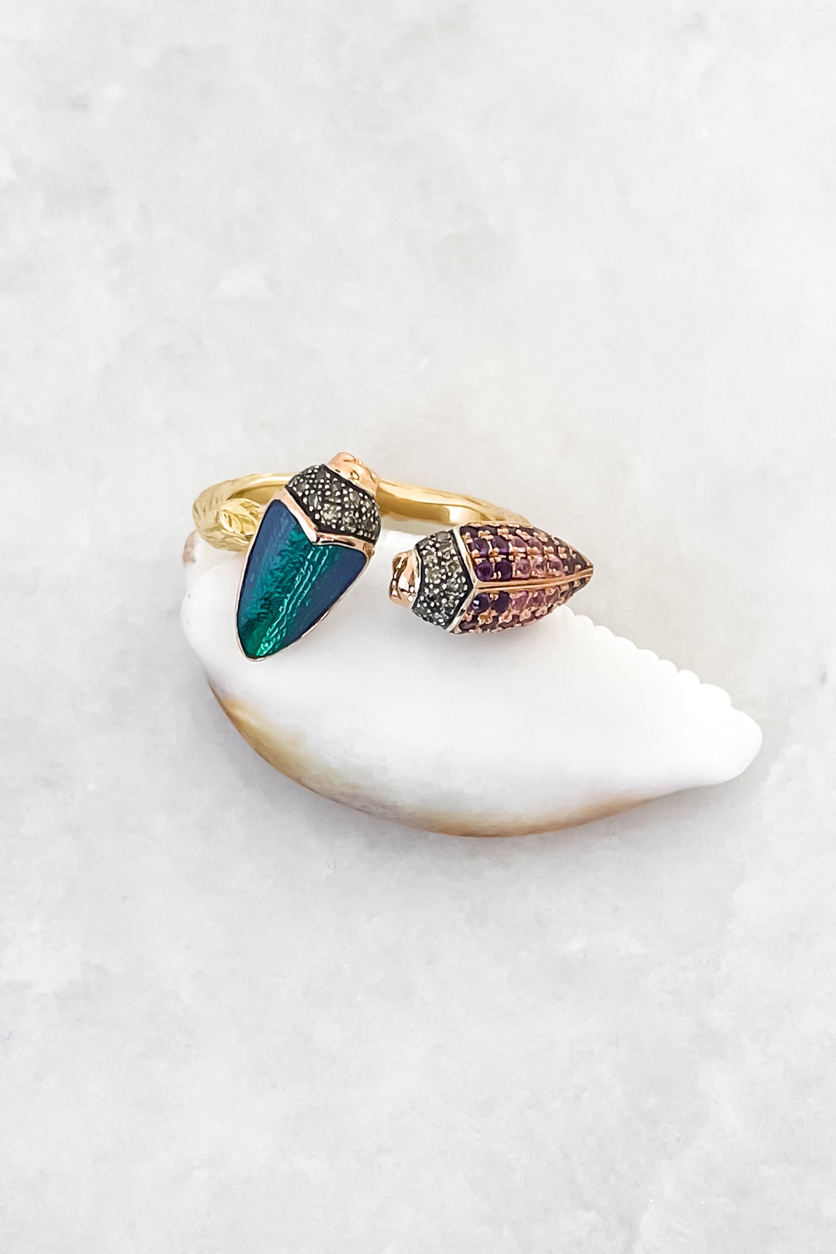 Floaty Scarab Ring