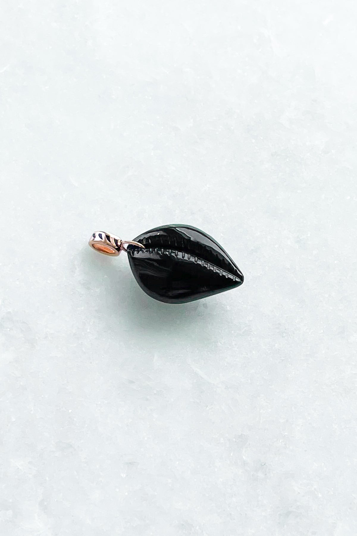 Onyx Cowry Charm