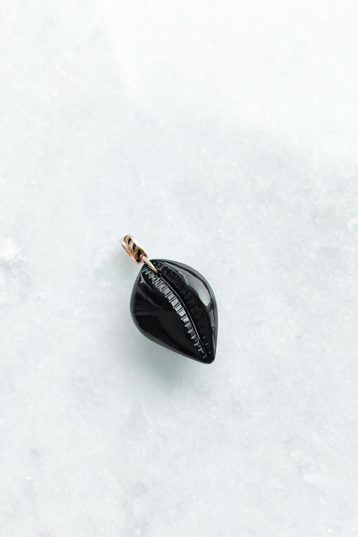 Onyx Cowry Charm