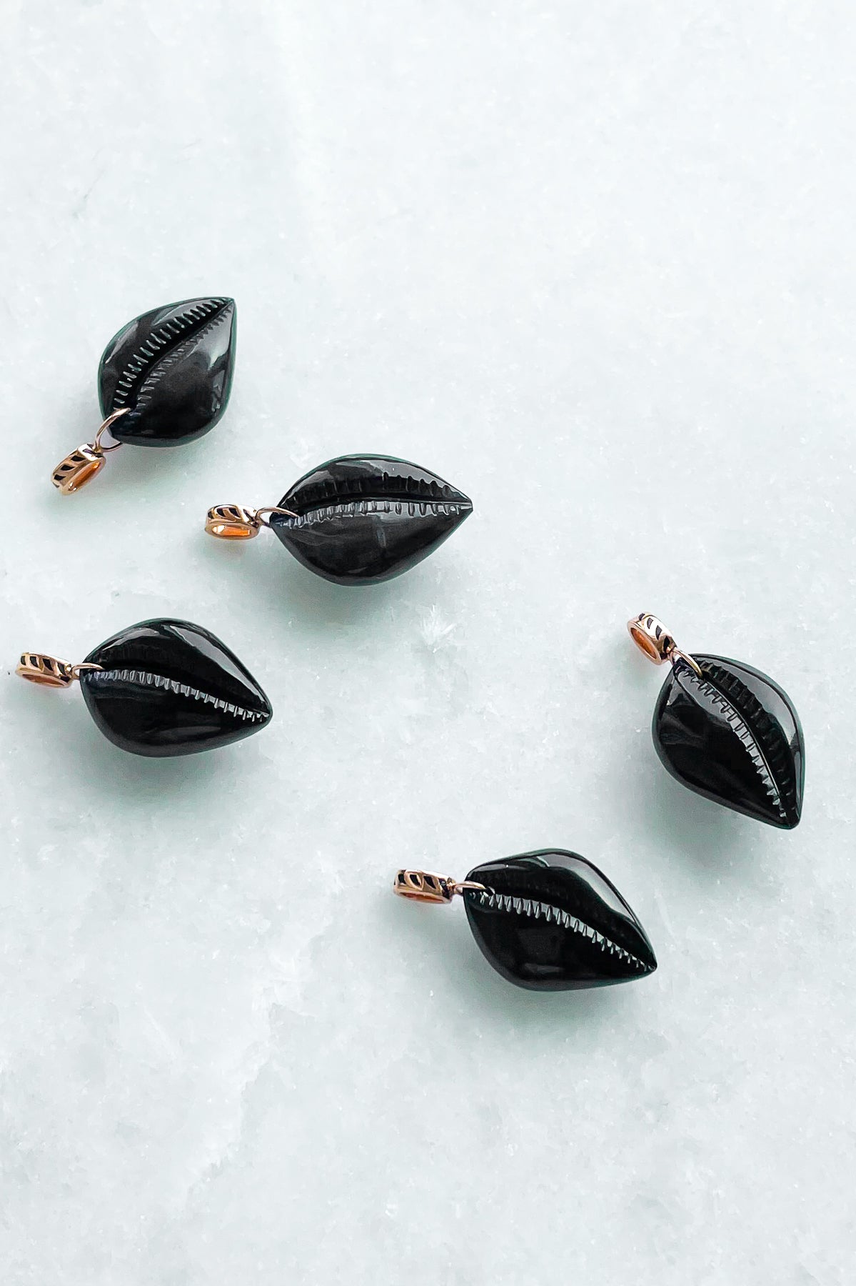 Onyx Cowry Charm