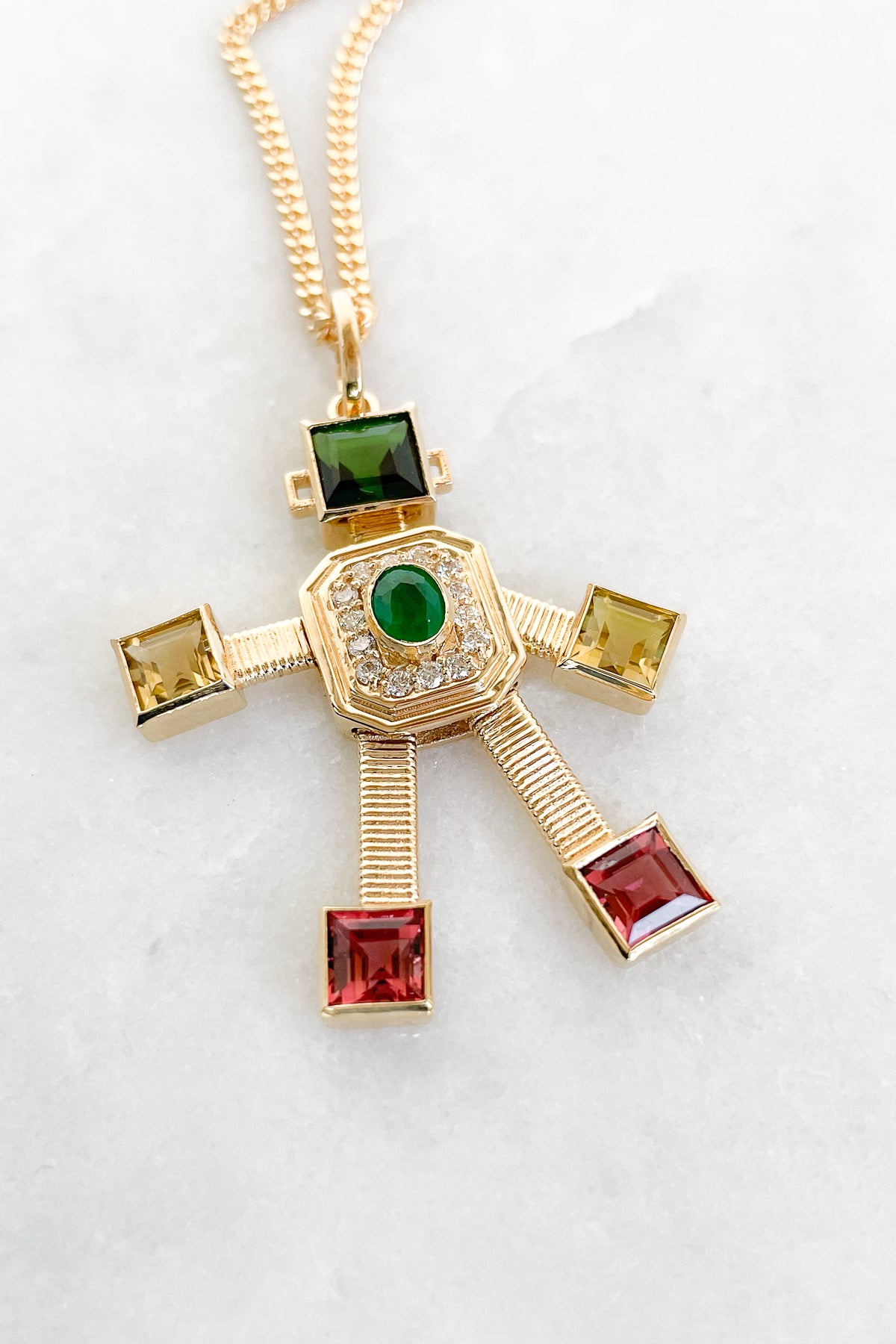 Disco Robot Necklace