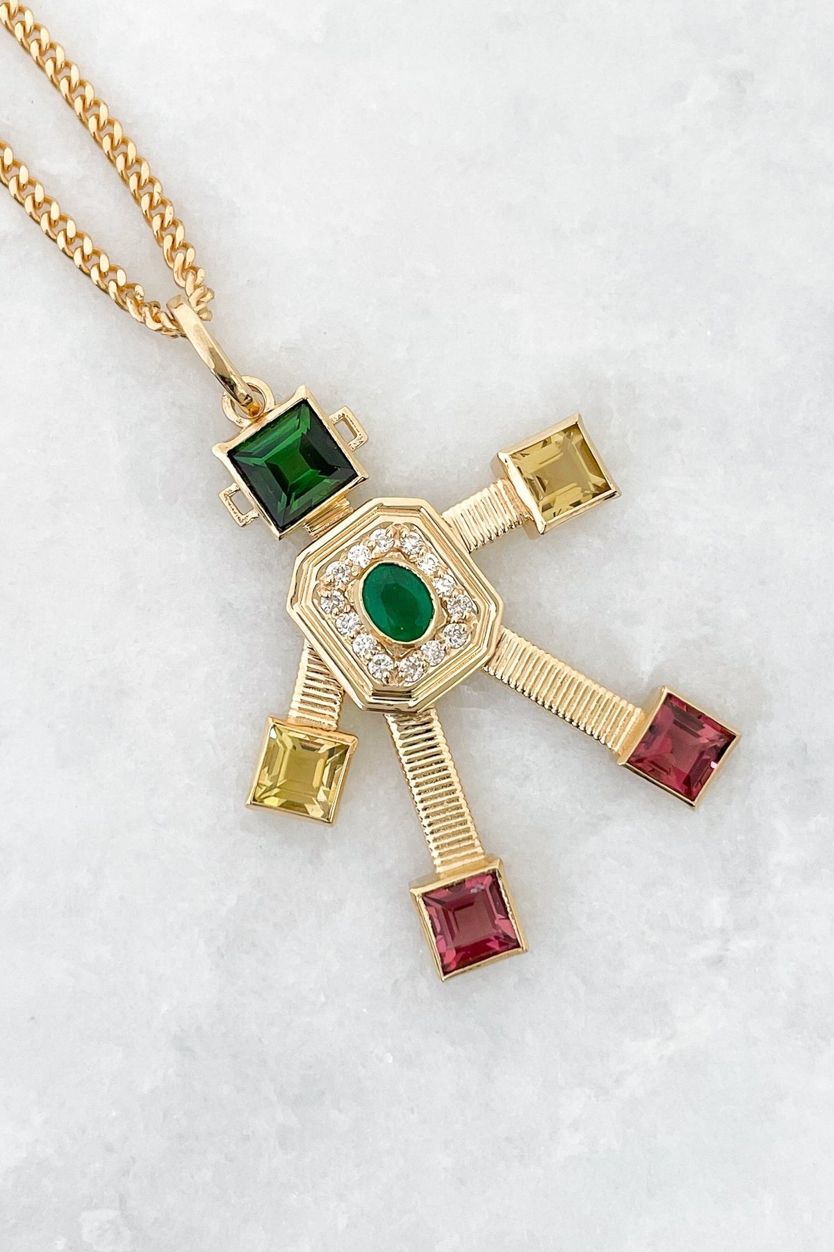 Disco Robot Necklace