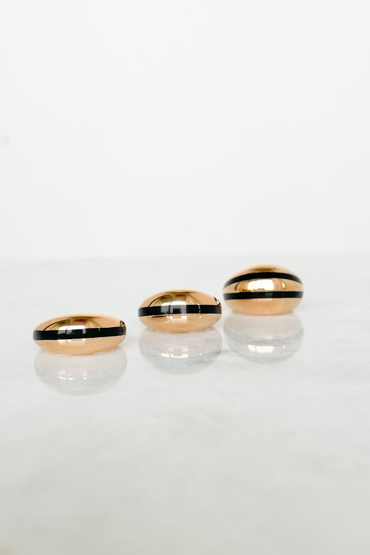 Enamel Stripe Dome Ring