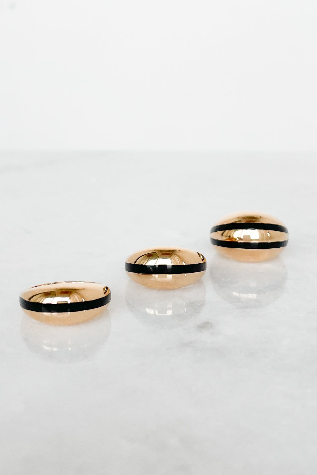 Enamel Stripe Dome Ring